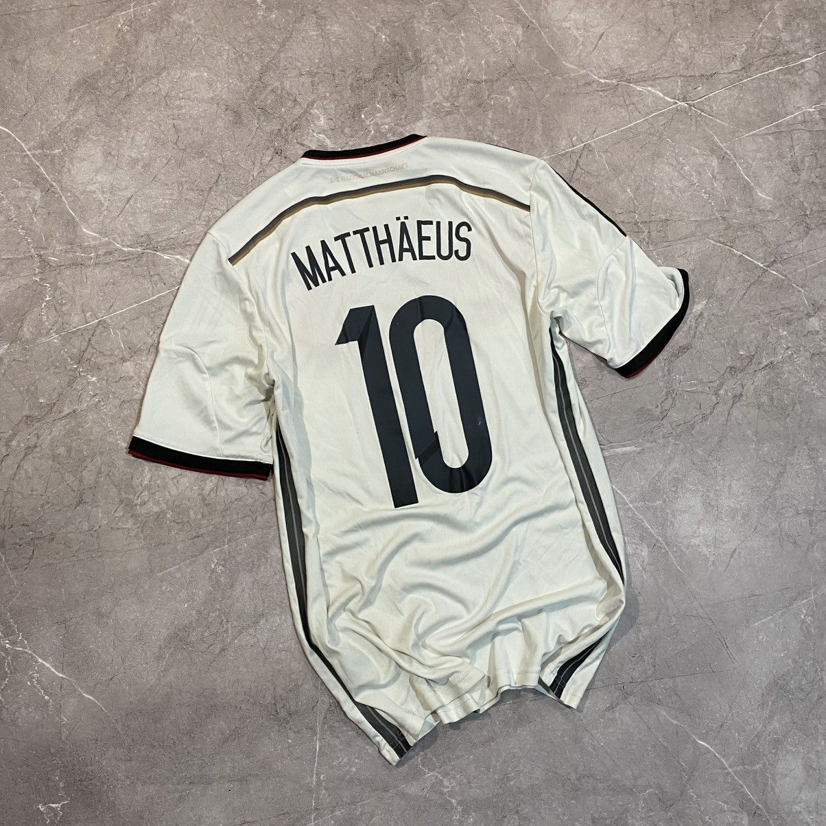 Vintage MATTHAUS ! VINTAGE ADIDAS GERMANY TEE NATIONAL SOCCER JERSEY Size US M / EU 48-50 / 2 - 2 Thumbnail