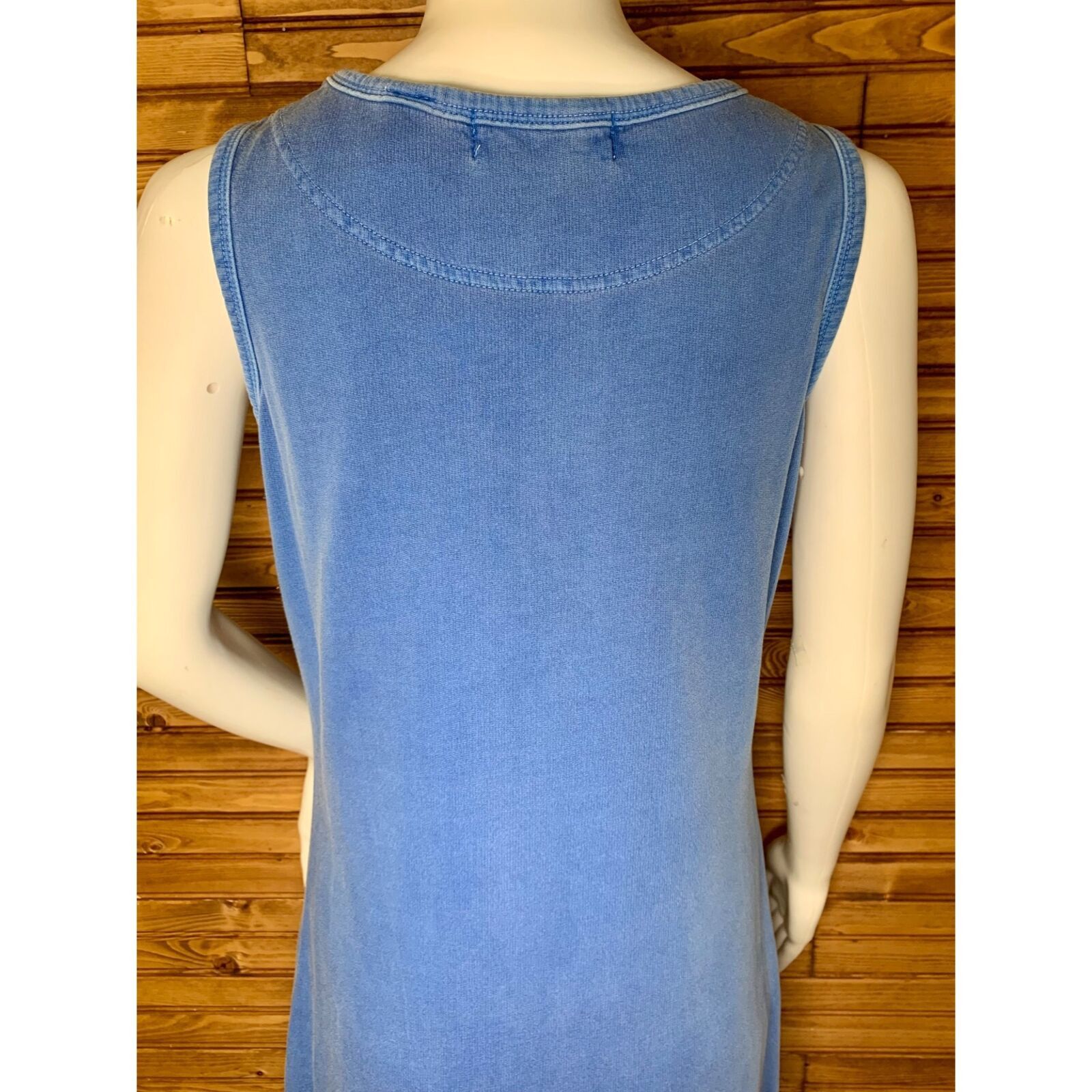 Other Vtg 90s Dusty Blue Marsh Landing Maxi Body Con Tshirt Dress Size S / US 4 / IT 40 - 15 Thumbnail