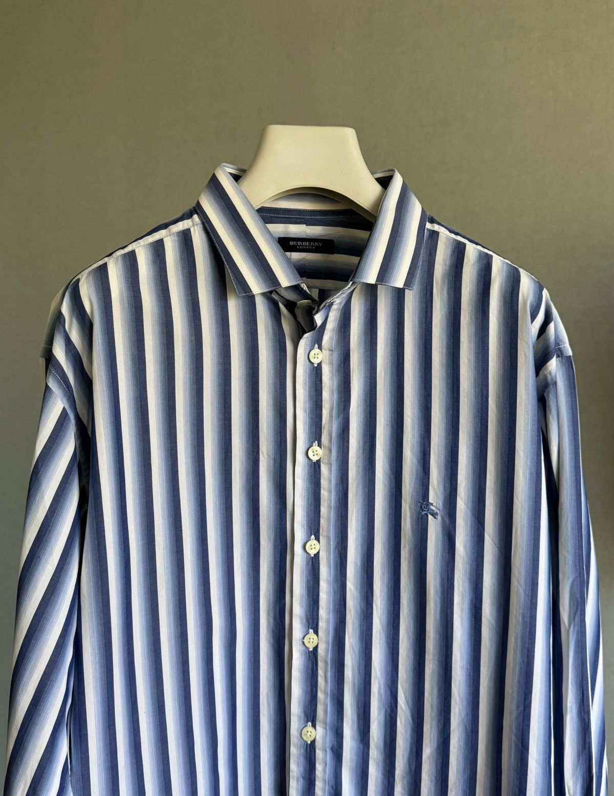 Burberry Burberry made in UK stripped shirt Size US XL / EU 56 / 4 - 2 Thumbnail