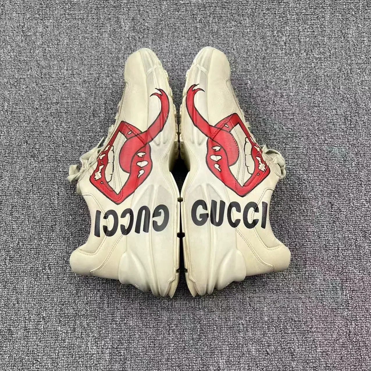 Gucci ivory white gucci rhyton dad sneakers. Size US 12 / EU 45 - 5 Thumbnail