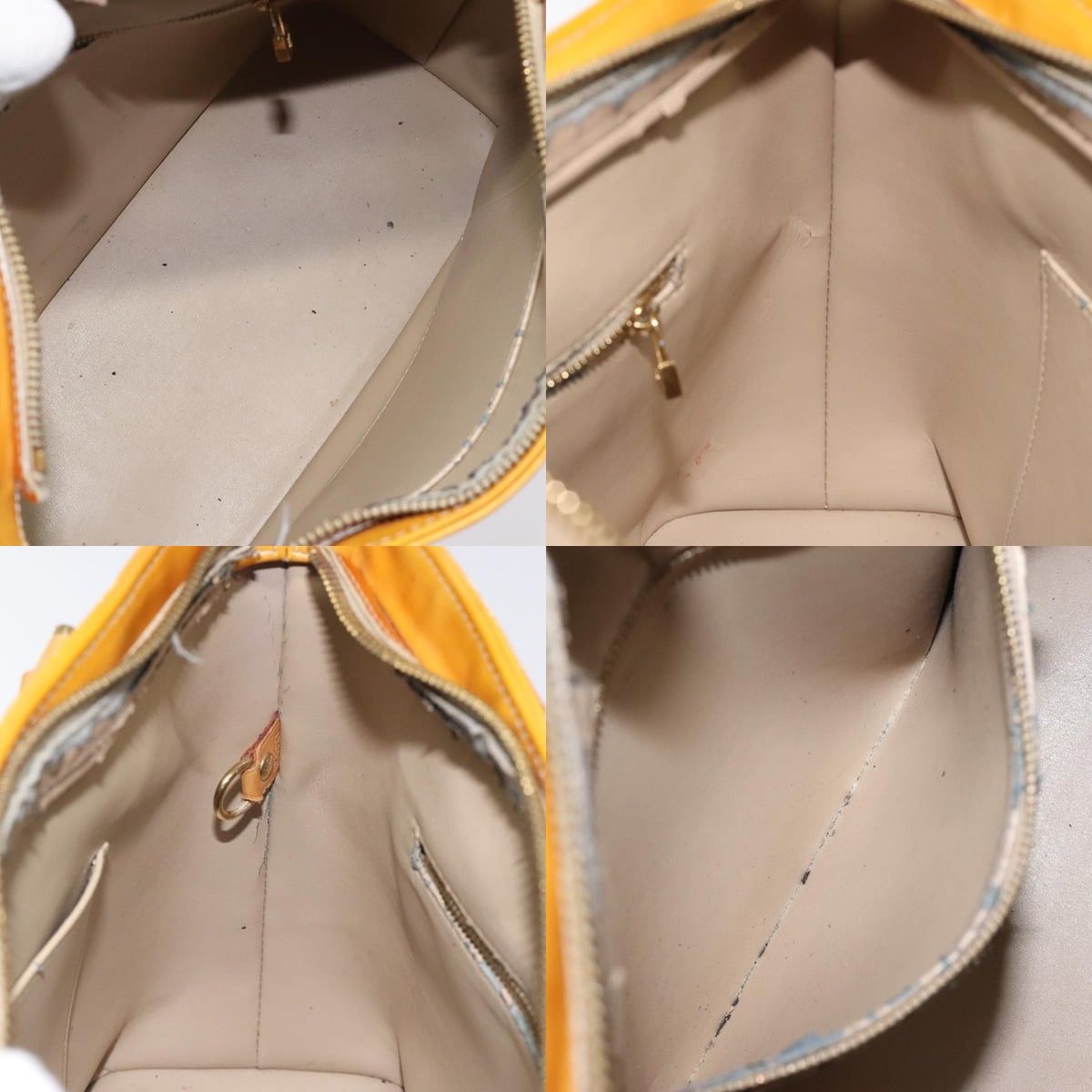 Louis Vuitton LOUIS VUITTON Monogram Vernis Houston Hand Bag Beige M91004 Size ONE SIZE - 12 Thumbnail