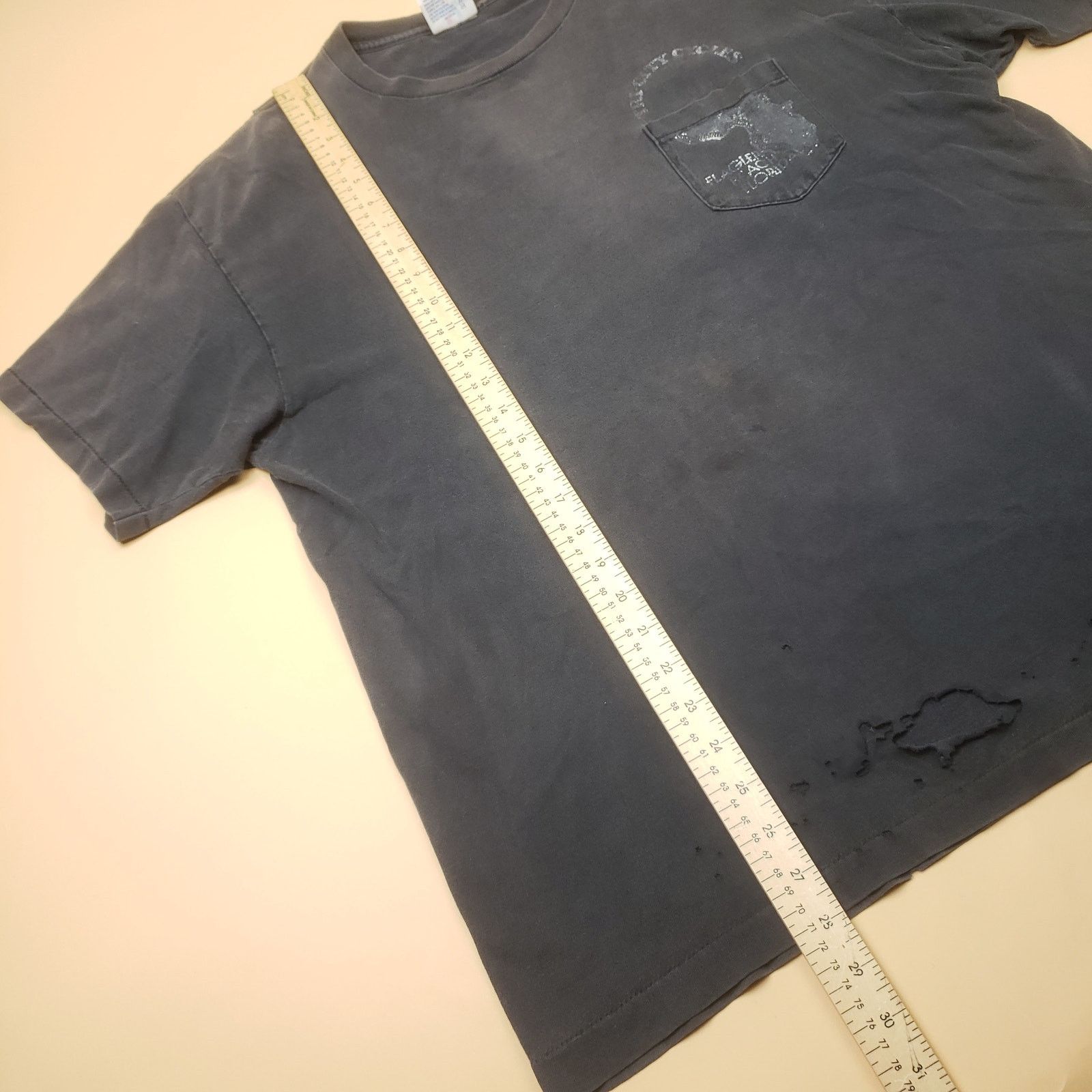 Vintage 1999 Bike Week Distressed T Shirt Bald Eagle Holes Nat Fade Size US XL / EU 56 / 4 - 13 Thumbnail