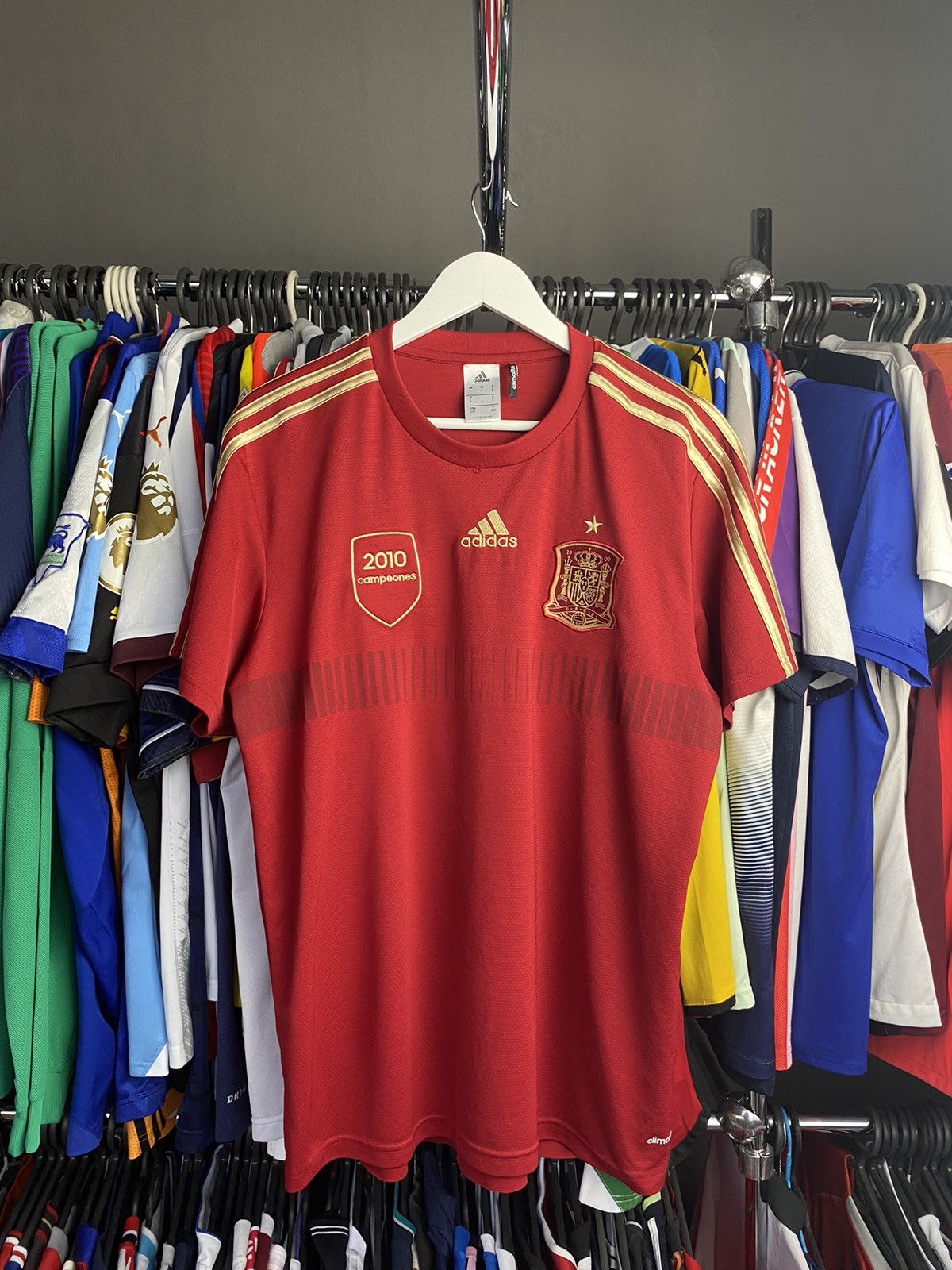 Adidas 2013/14 ADIDAS SPAIN TRAINING SOCCER FOOTBALL JERSEY SHIRT Size US L / EU 52-54 / 3 - 1 Thumbnail