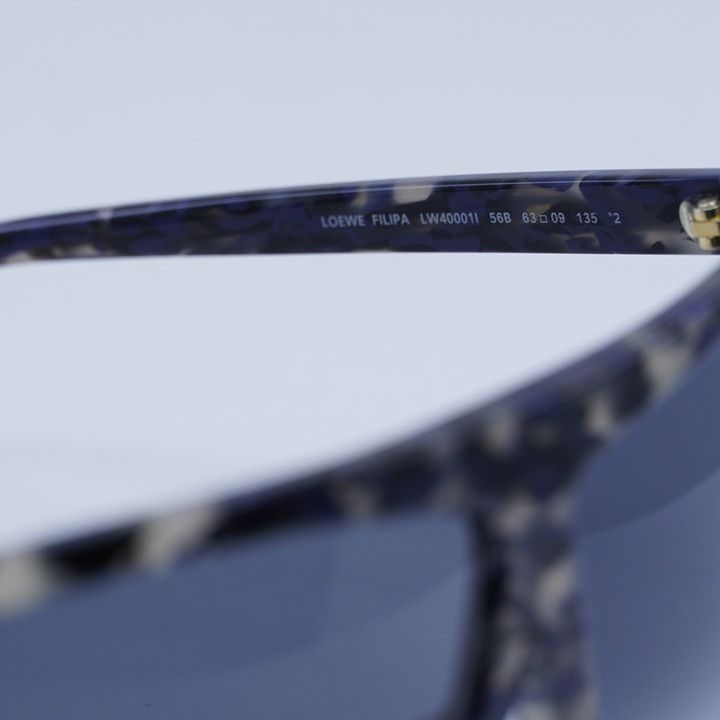 Loewe Loewe LW40001I 56B Filipa Sunglasses Blue Havana Square Size ONE SIZE - 5 Thumbnail