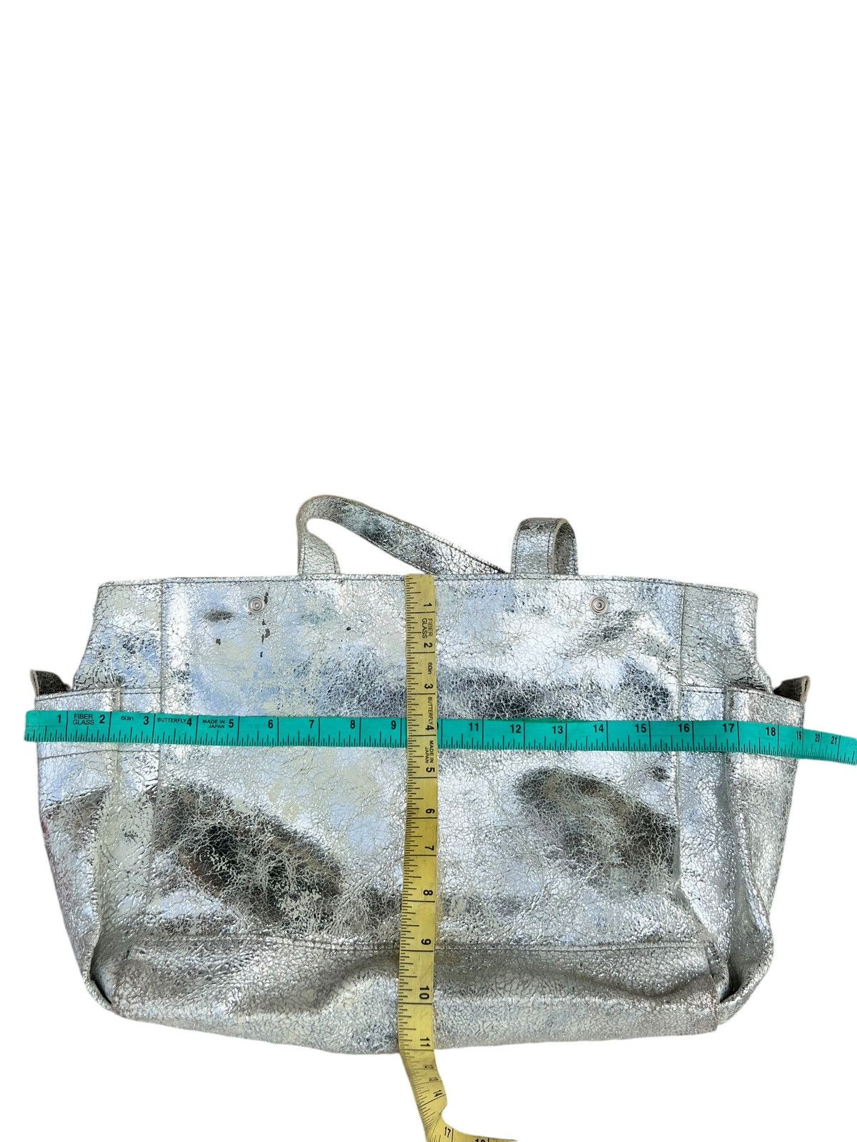 Bag × Issey Miyake × Leather Vintage Zucca Japan Cracked Distress Patina Leather Tote Bag Size ONE SIZE - 25 Thumbnail