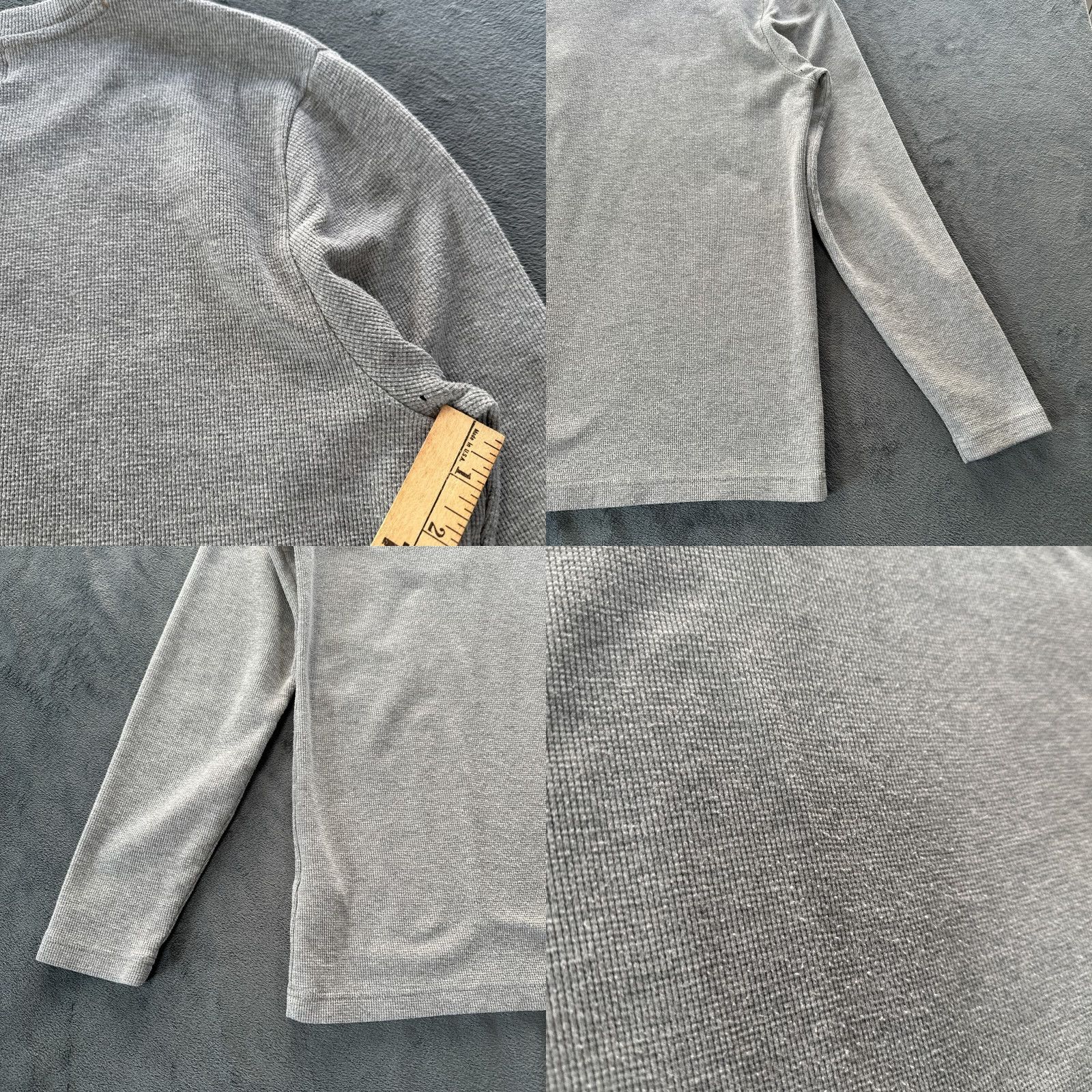 Psycho Bunny Psycho Bunny Shirt Mens Small Gray Val Waffle Knit Lounge Long Sleeve Pocket Size US S / EU 44-46 / 1 - 8 Thumbnail