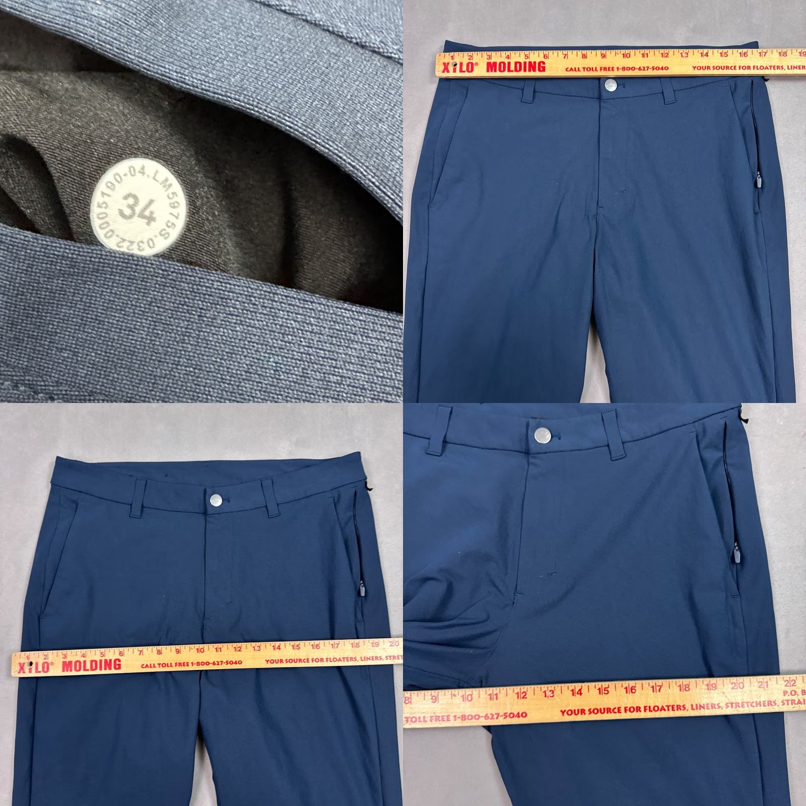 Lululemon Lululemon Pants Mens 34x30 Blue Commission Slim Commute Read Description Hole Size US 34 / EU 50 - 8 Thumbnail