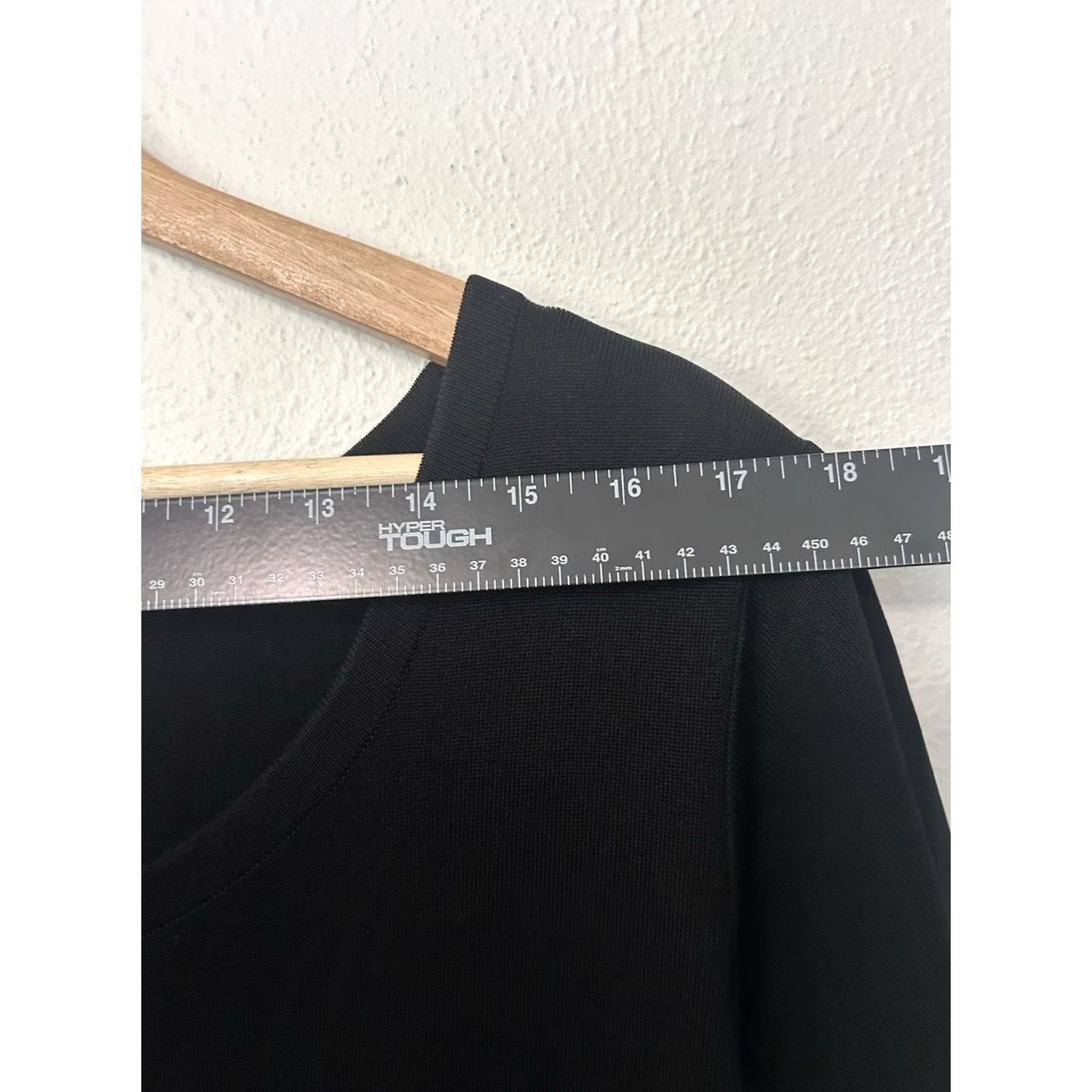 Vintage VINTAGE Misook Black Scoop Neck Knit Maxi Sheath Dress Side Slit L Size L / US 10 / IT 46 - 3 Thumbnail
