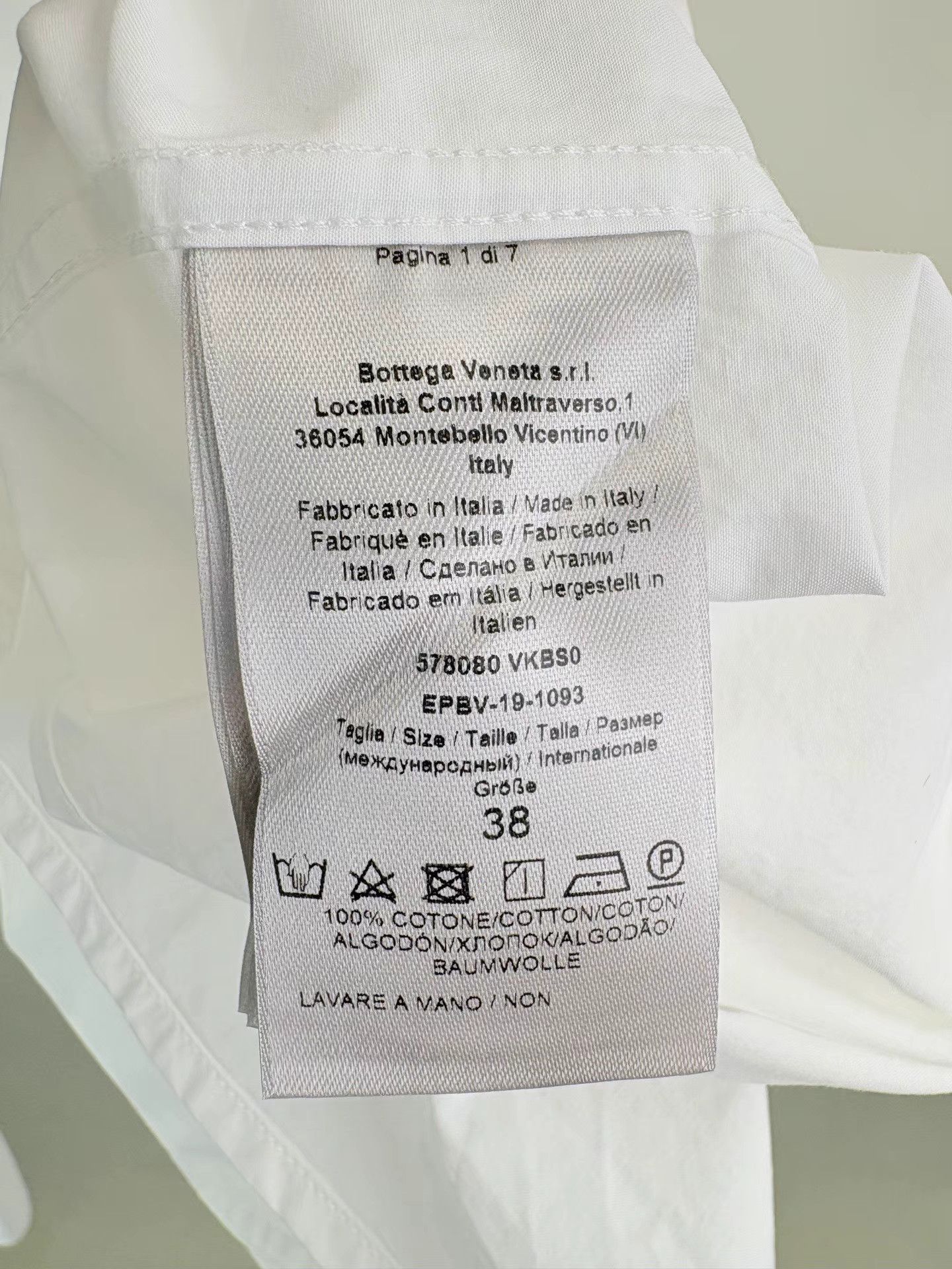 Bottega Veneta BV White Long Sleeve Shirt K1 Size XS / US 0-2 / IT 36-38 - 4 Thumbnail