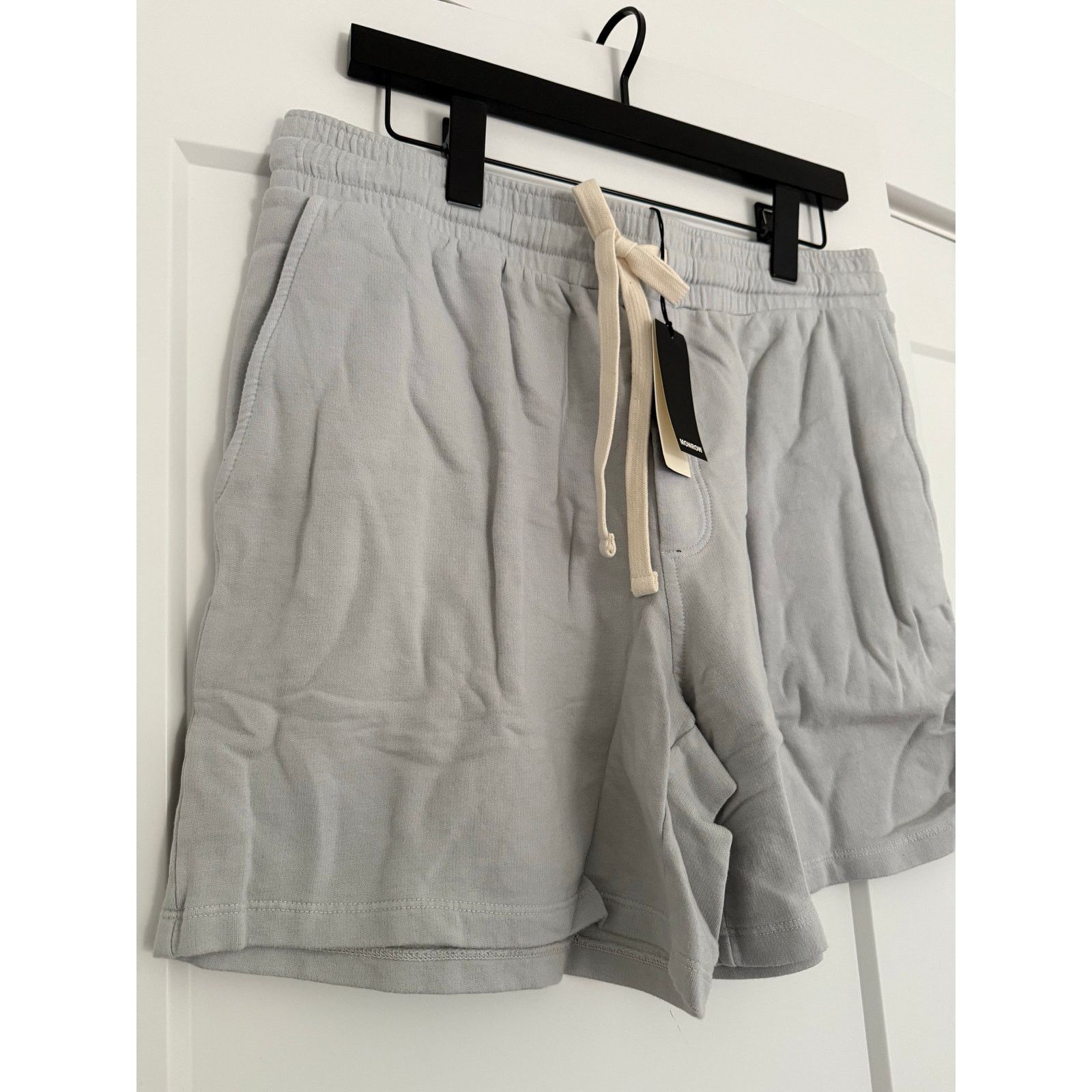 MONROW New Monrow Men’s Supersoft Gym Shorts Light Blue Large $120 Size US 36 / EU 52 - 9 Thumbnail