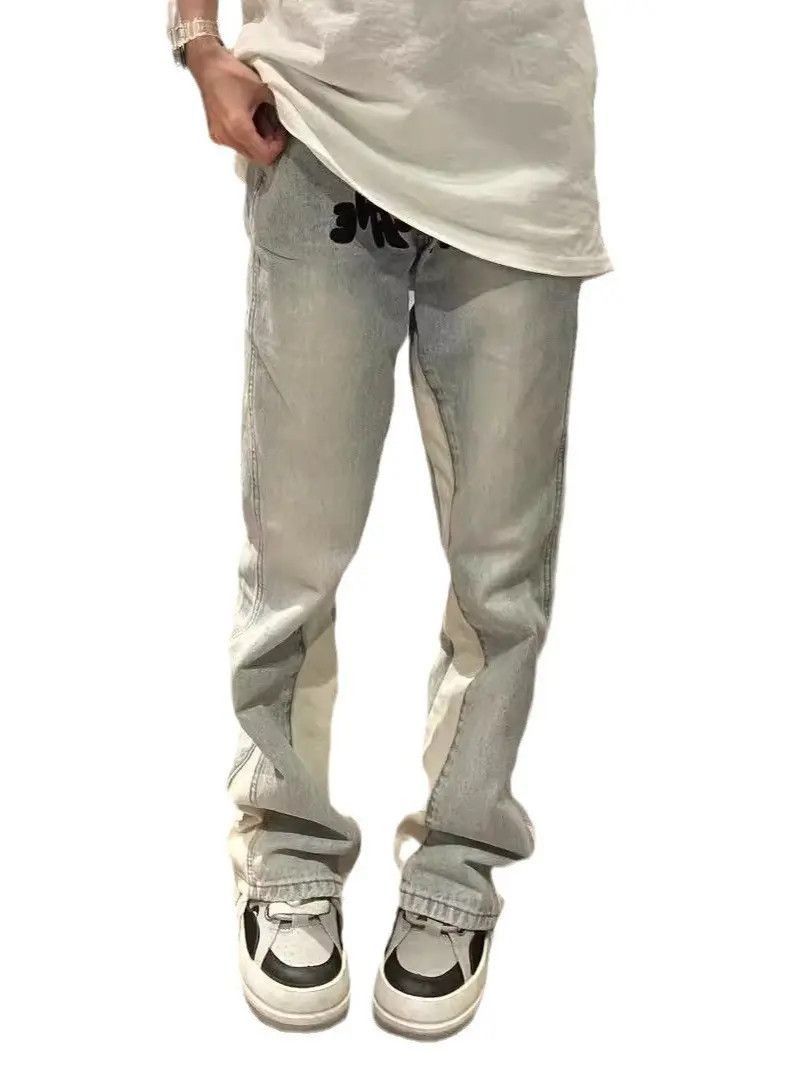 Japanese Brand Retro loose light colored micro flared jeans Size US 30 / EU 46 - 4 Thumbnail
