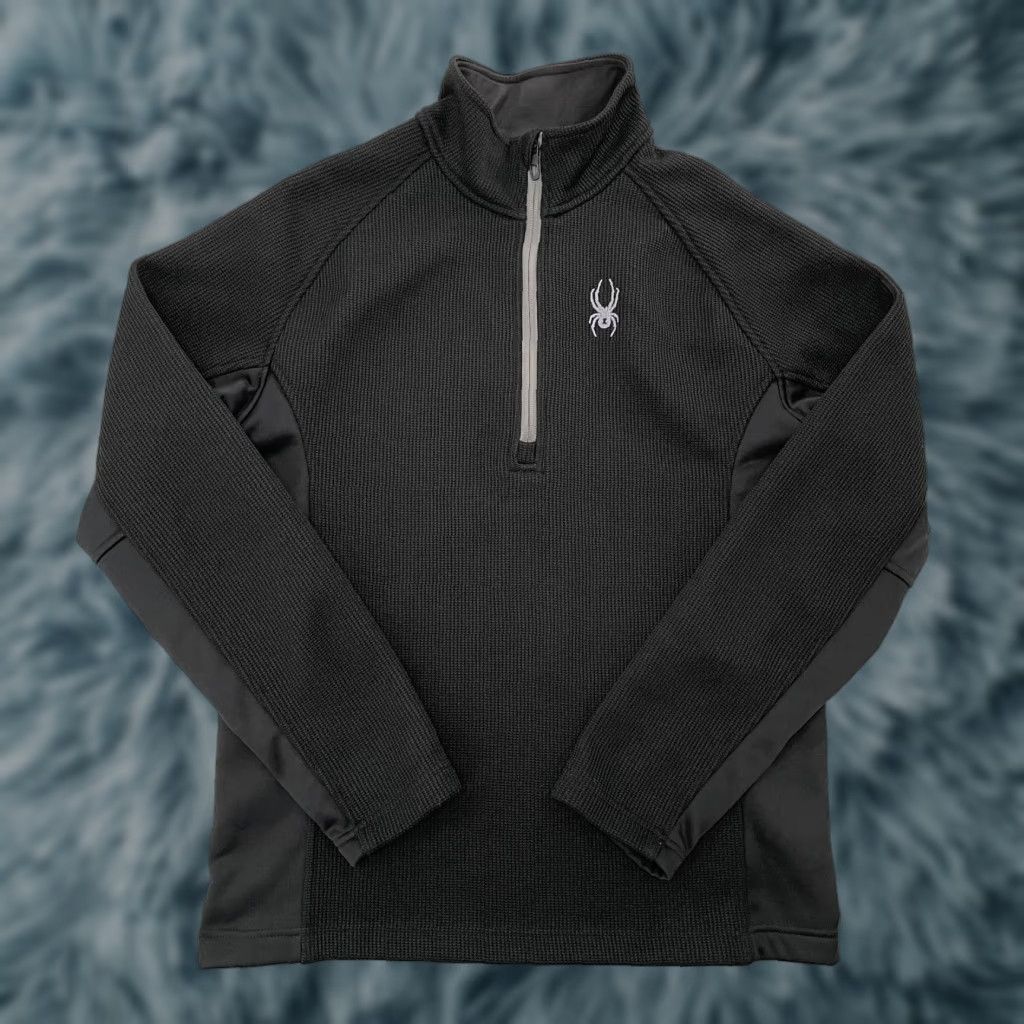 Spyder Spyder Jacket Adult Medium Black 1/4 Zip Pullover Fleece Logo Mens Size US M / EU 48-50 / 2 - 1 Thumbnail