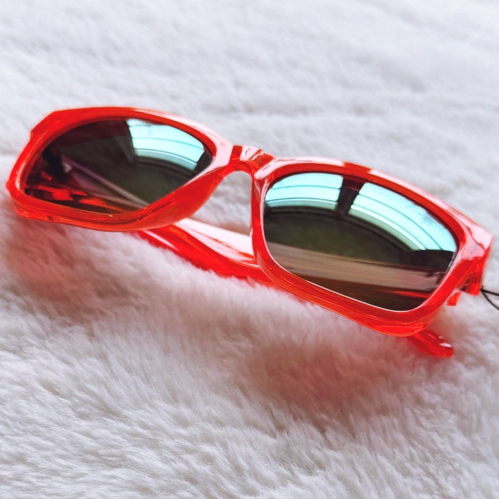 Other Cerise Bright Orange Mirrored Sunglasses Size ONE SIZE - 5 Thumbnail