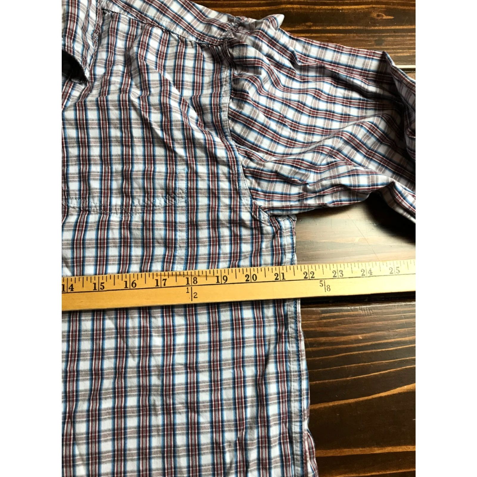 Vintage Urban Pipeline Shirt Mens Large White Blue Red Plaid Button Up Size US L / EU 52-54 / 3 - 4 Thumbnail