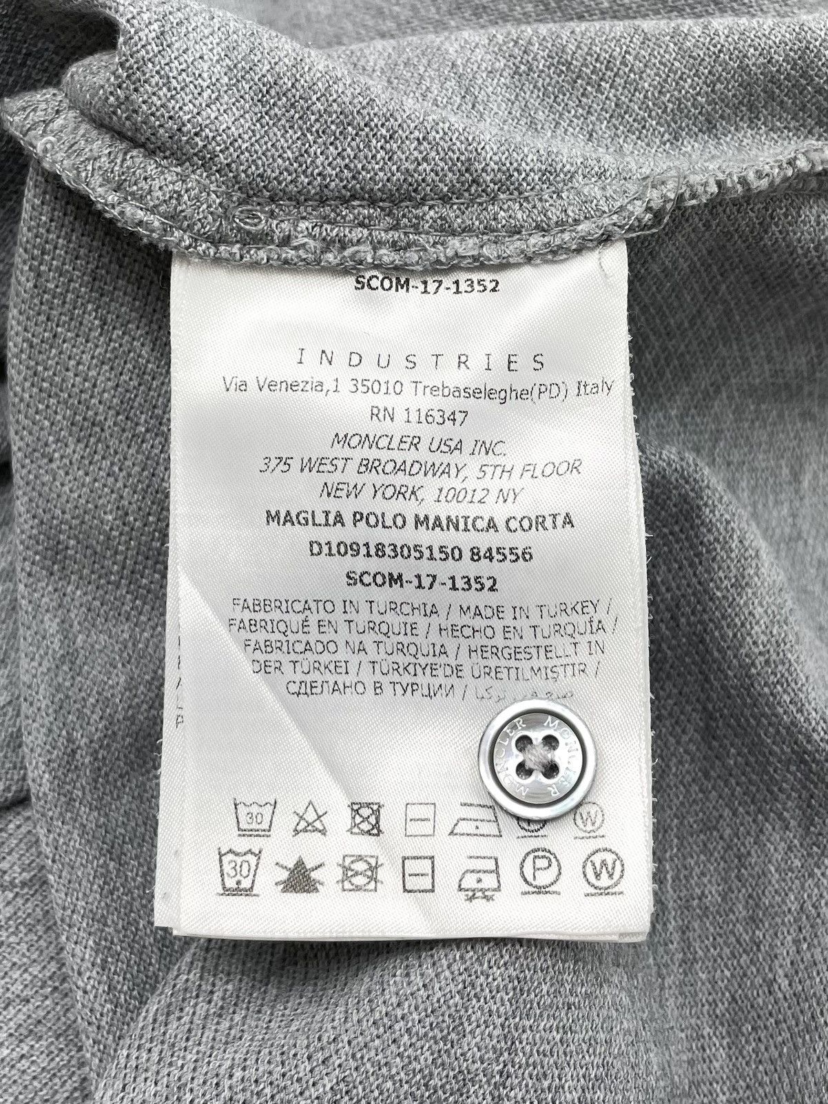 Moncler Moncler Maglia Polo Manica Corta Grey Logo T-Shirt – Size M Size US M / EU 48-50 / 2 - 13 Thumbnail