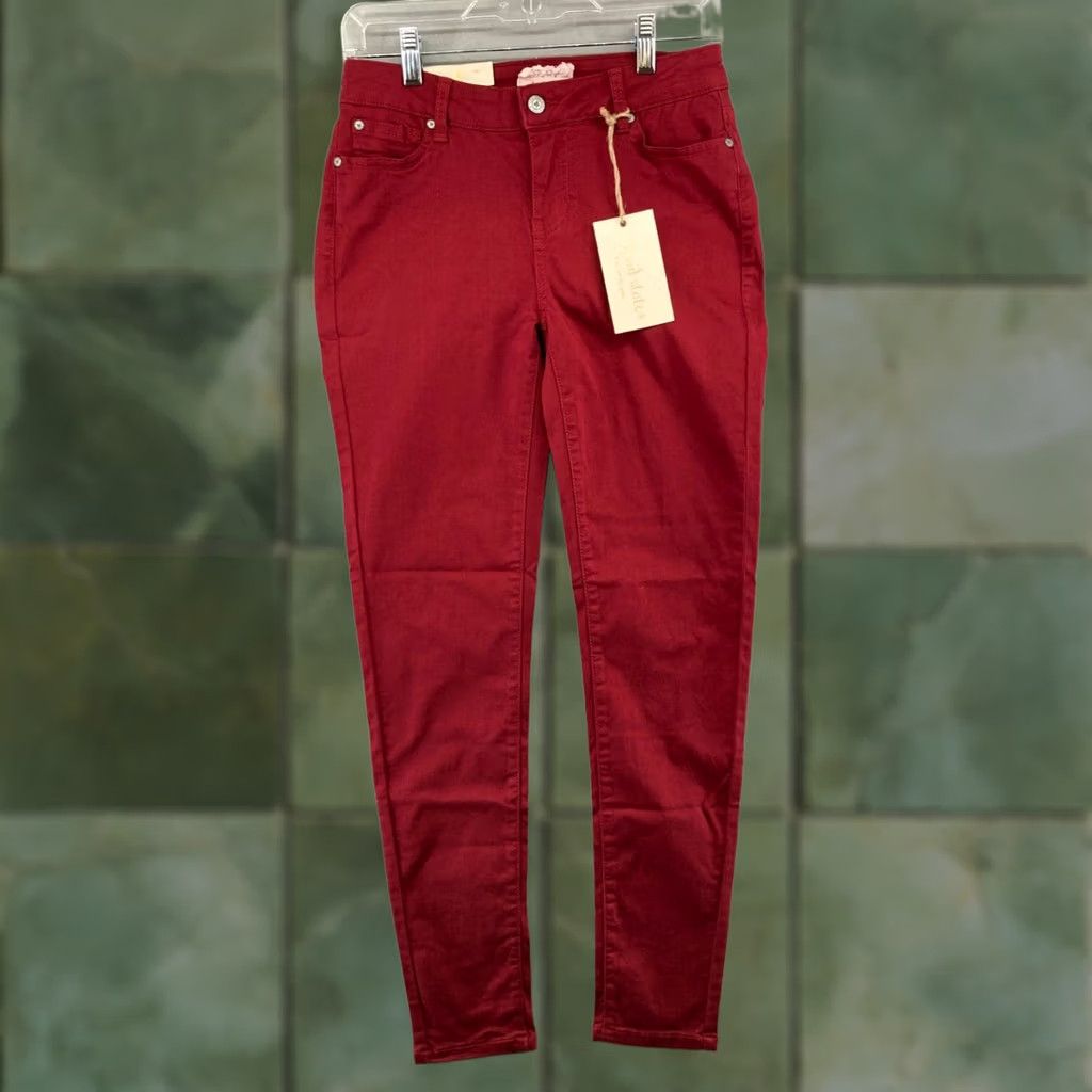 Vintage Altar'd State Pants Women's 28 Red Straight Leg NWT Denim 28in Inseam Size 28" / US 6 / IT 42 - 1 Thumbnail