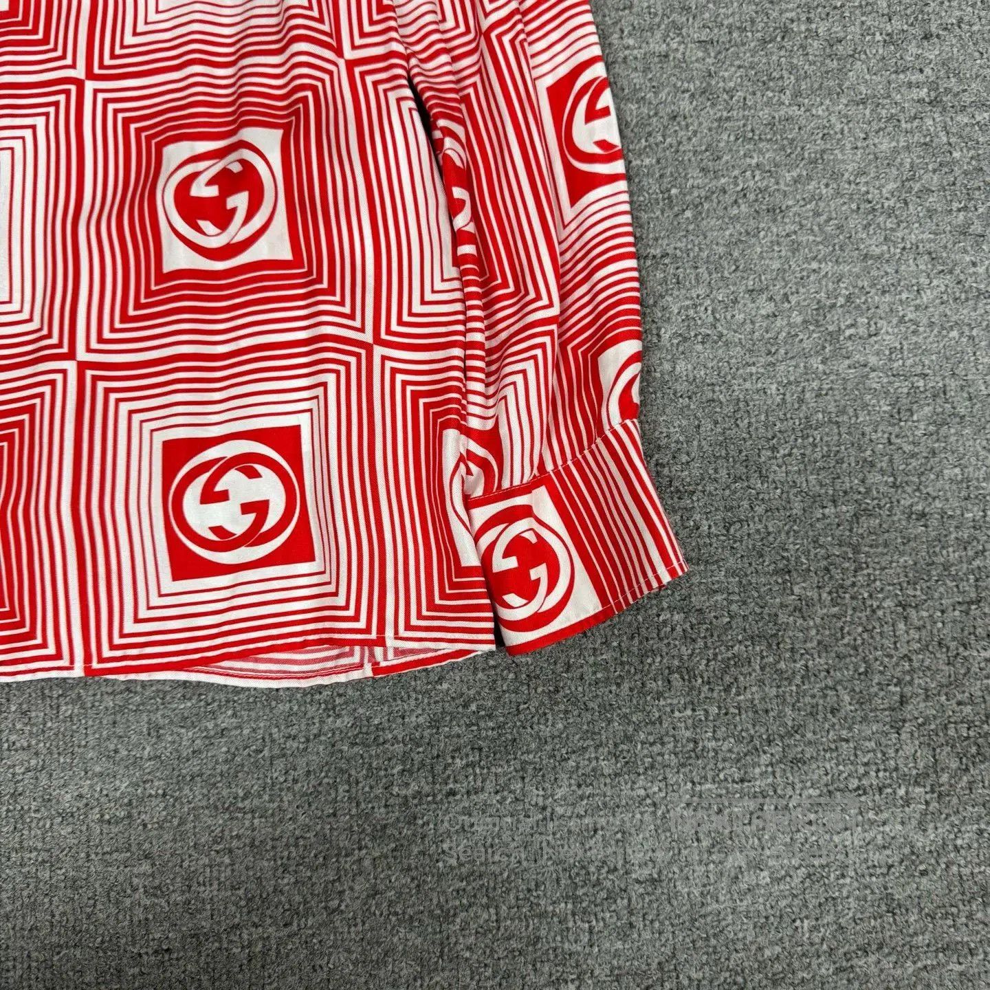 Gucci Gucci Red GG Logo Silk Long. Size S / US 4 / IT 40 - 5 Thumbnail