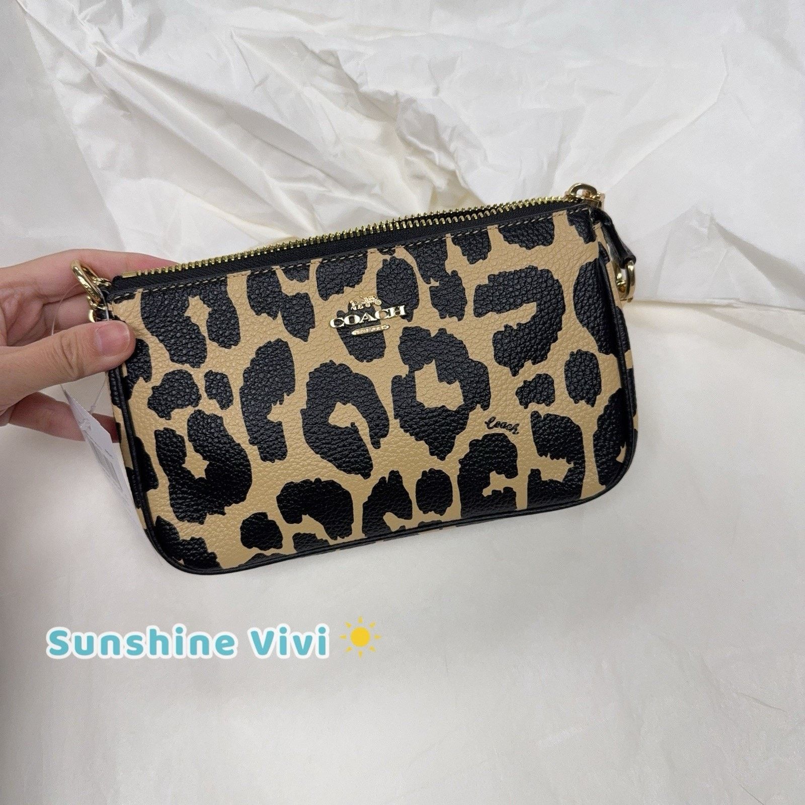 Coach NWT Coach Nolita 19 Shoulder Bag Leopard CBM66 Gold/Leopard Size ONE SIZE - 8 Thumbnail