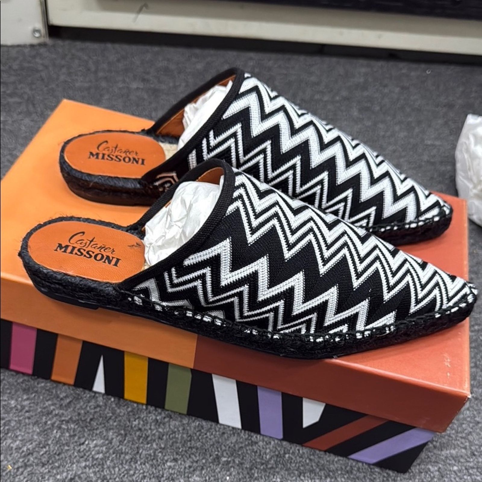 Missoni NWT Missoni Black White Zigzag espadrilles loafers 37 US 7 Size US 7 / IT 37 - 1 Thumbnail