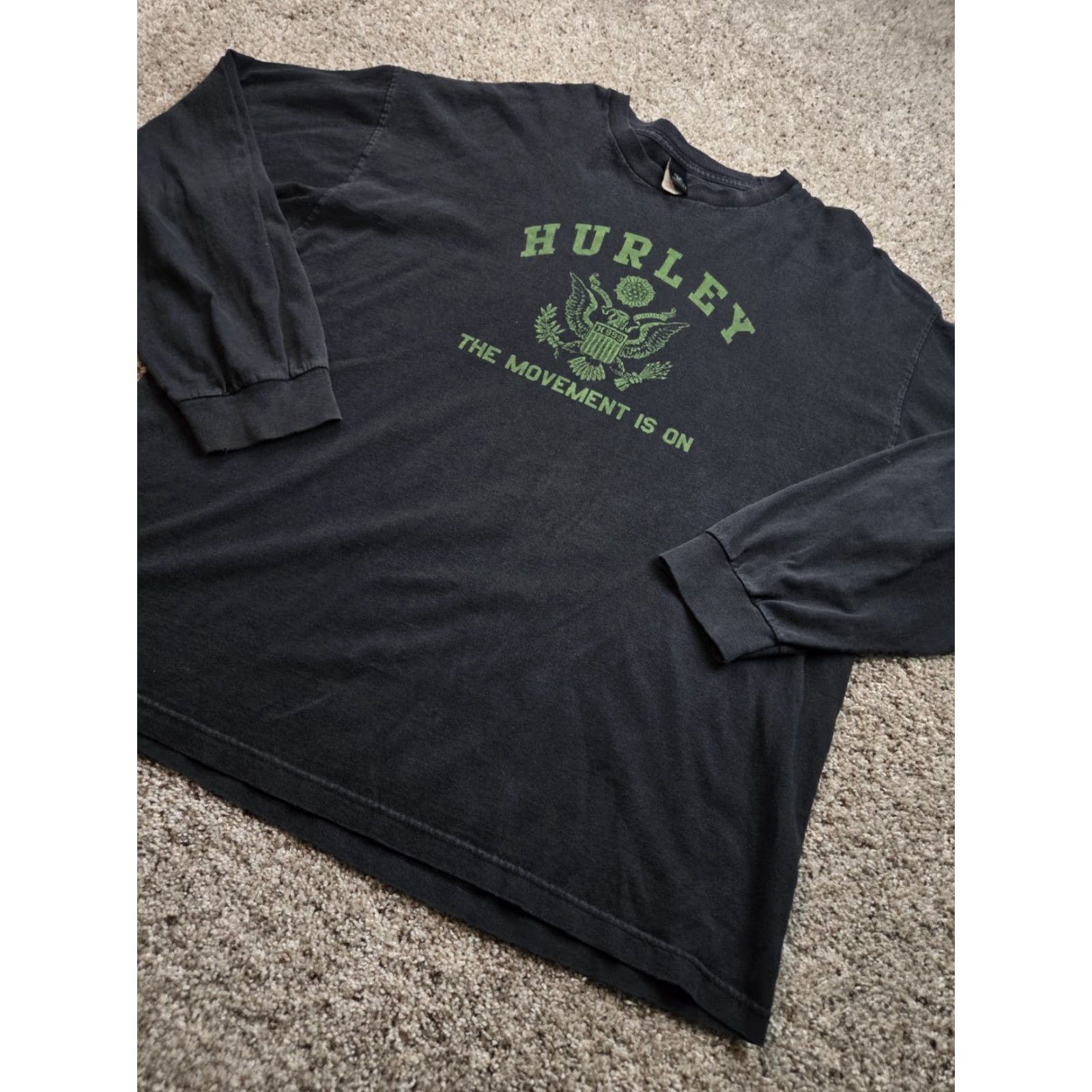 Hurley Vintage Hurley Shirt 2XL Mens Black Long Sleeve The Movement Graphic Skater Y2K Size US XXL / EU 58 / 5 - 2 Thumbnail