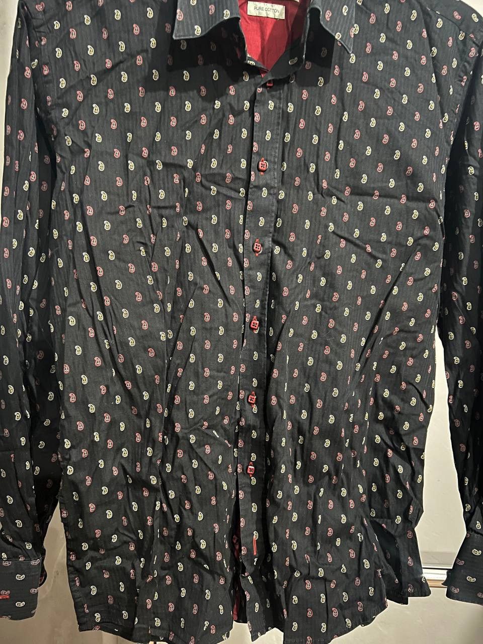 Other CLAUDIO LUGLI ITALY CLASSIC BLACK PURE COTTON MENS SHIRT XL Size US XL / EU 56 / 4 - 5 Thumbnail
