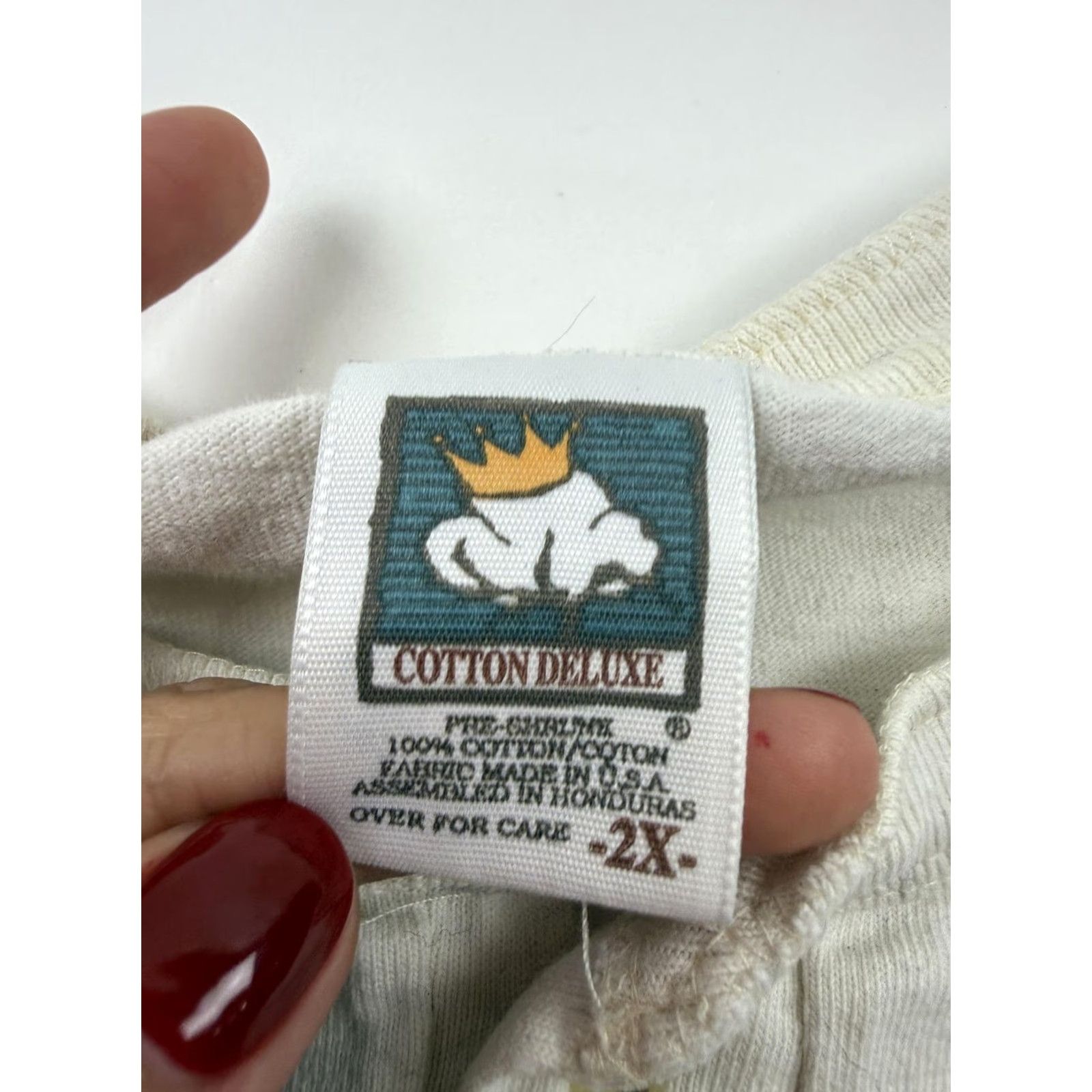 Vintage VINTAGE Cotton Deluxe Shirt Mens 2XL White Henley T-Shirt Play It Again Sports 44 Graphic Back 44 White Logo Short Sleeve Sports Size US XXL / EU 58 / 5 - 5 Thumbnail