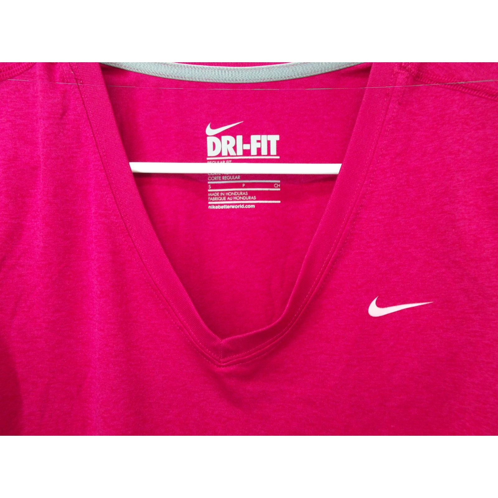 Nike Nike DriFit Small/Child Magenta Athletic Shirt Logo Size S / US 4 / IT 40 - 3 Thumbnail