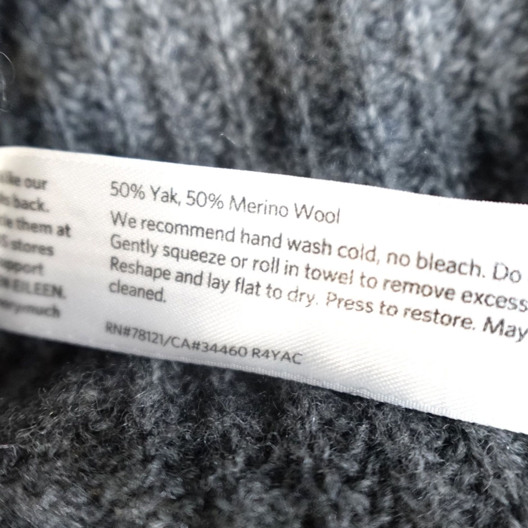 Eileen Fisher Eileen Fisher Womens Sweater Medium Gray Cowl Neck Dolman Wool Yak Merino Knit Pullover Size M / US 6-8 / IT 42-44 - 2 Thumbnail