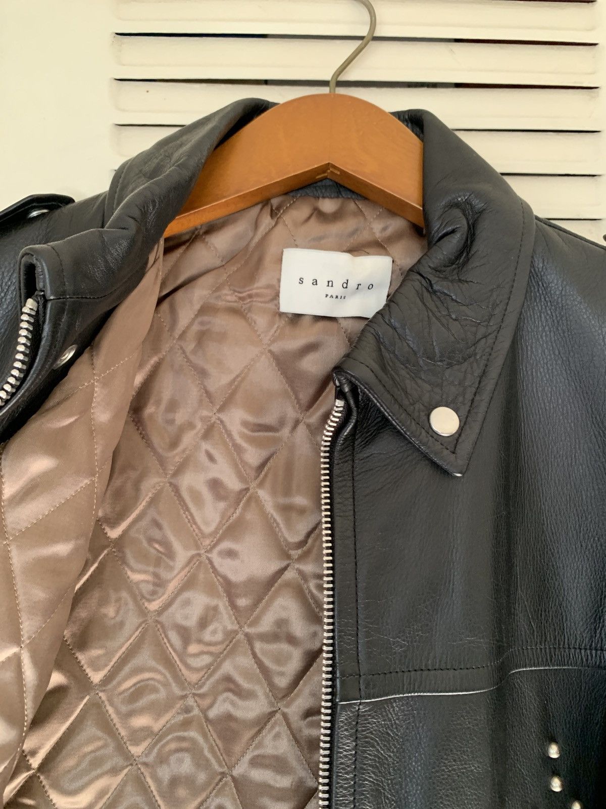 Sandro Sandro Paris Memphis Leather Jacket Size US S / EU 44-46 / 1 - 4 Thumbnail