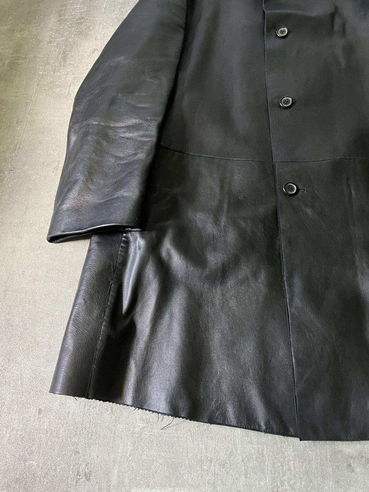 Gucci Gucci F/W 1998 black leather coat by Tom Ford Size US L / EU 52-54 / 3 - 4 Thumbnail