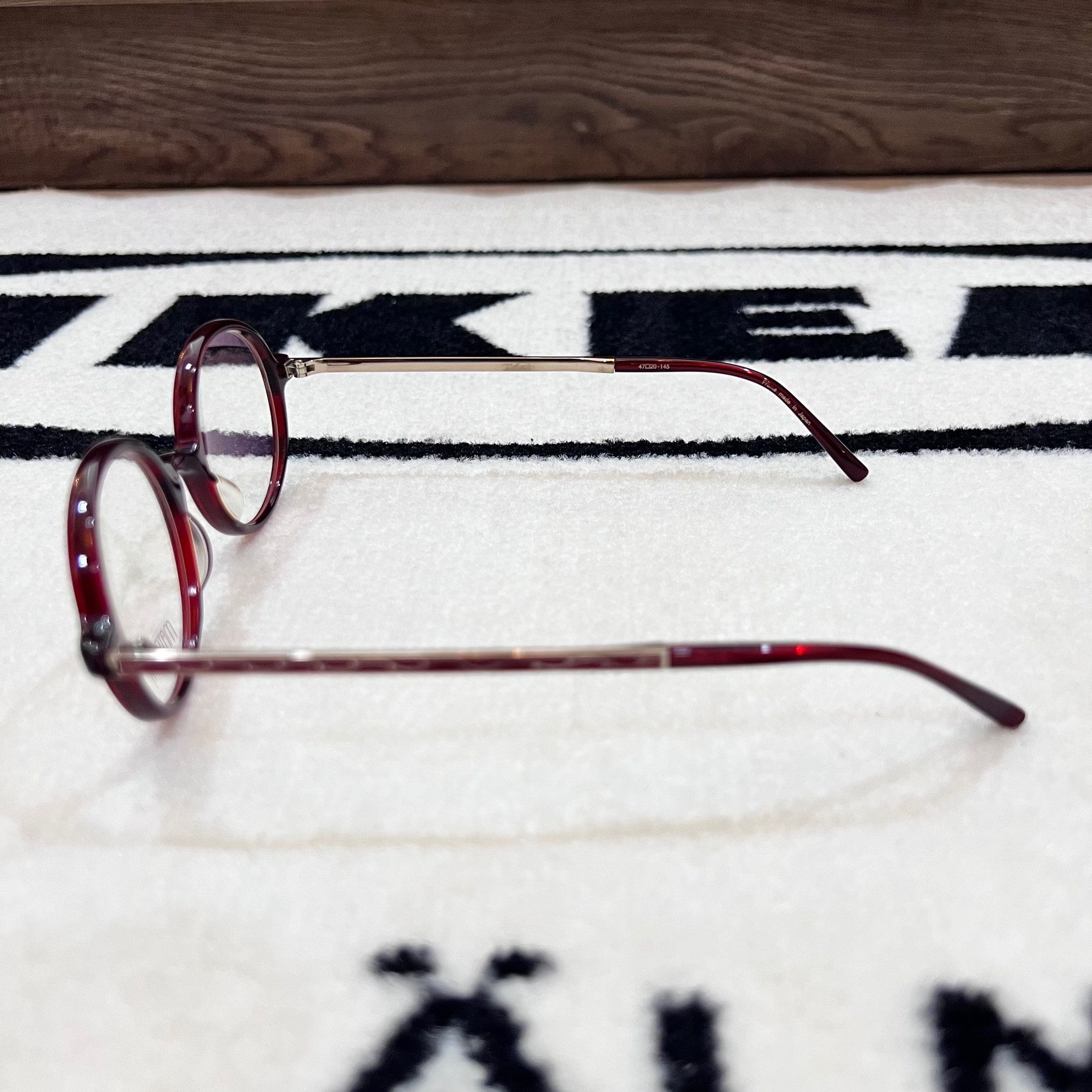 Matsuda Matsuda M2033 Round Eyeglasses in Burgundy / Dirty Red Size ONE SIZE - 4 Thumbnail