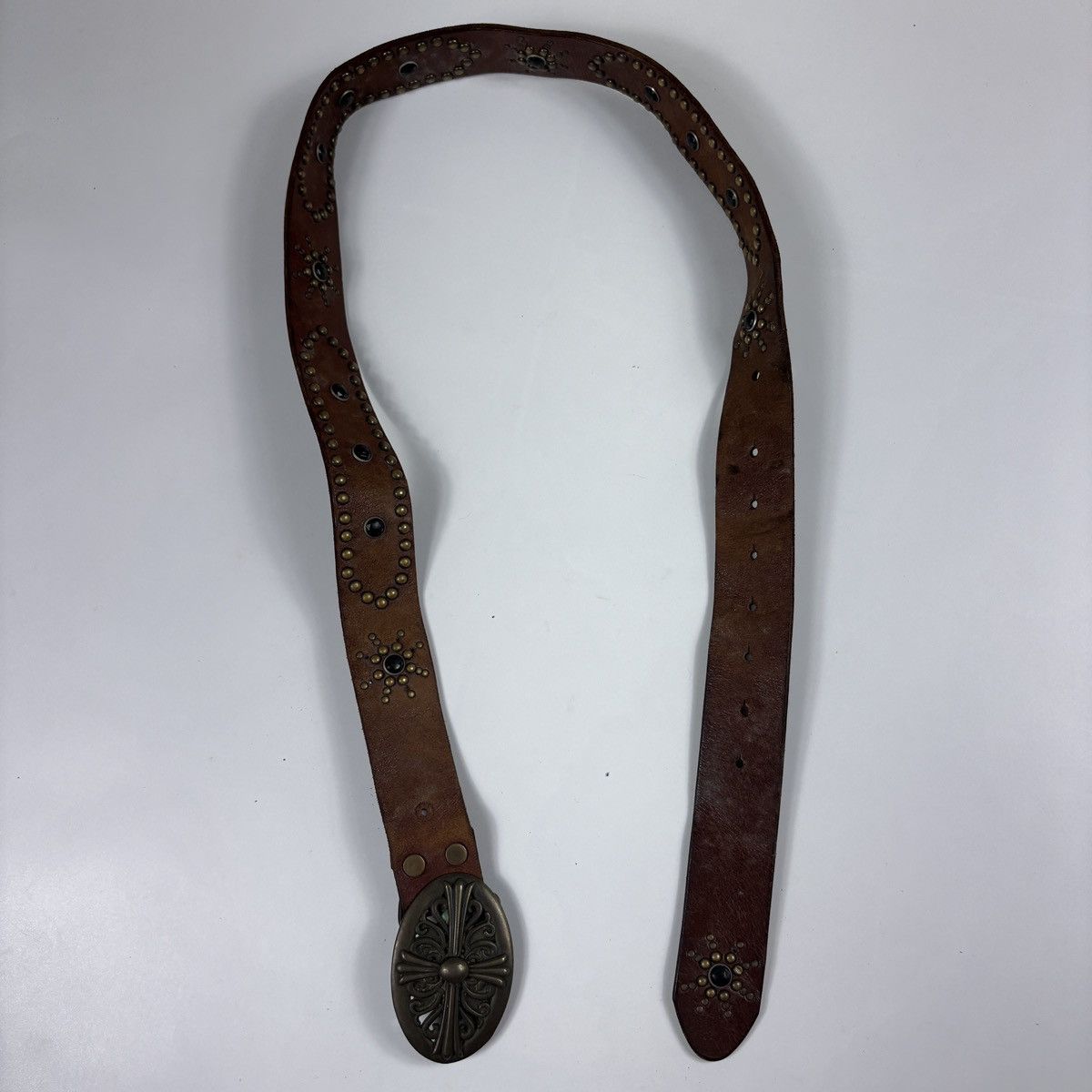 Vintage Vintage studded leather belt Size ONE SIZE - 5 Thumbnail
