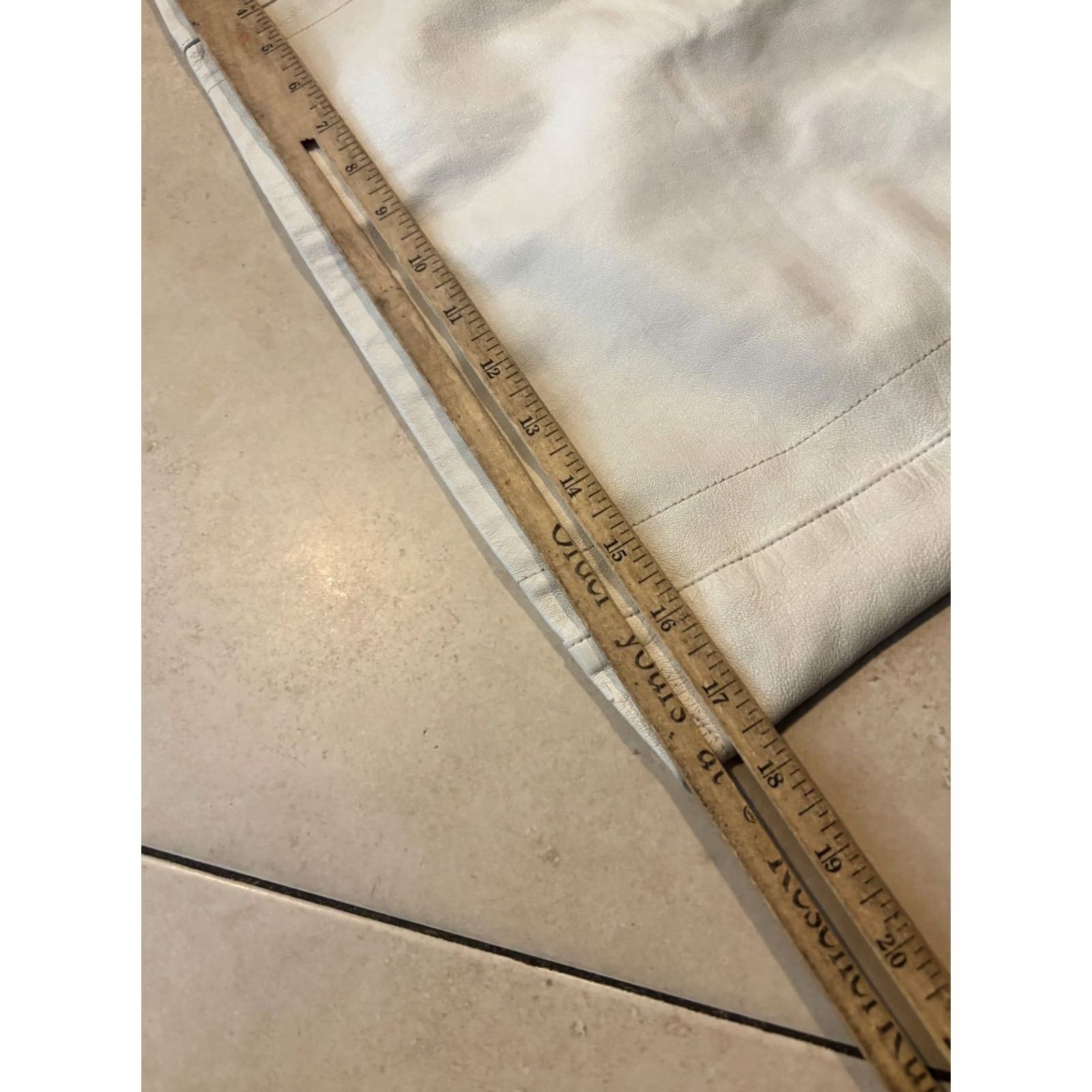 Vintage VINTAGE Jitrois White Leather Skirt Size 36 Women Short Pencil 90s Grunge France Leather Zipper Regular XS? Size 25" / US 0 / IT 36 - 8 Thumbnail