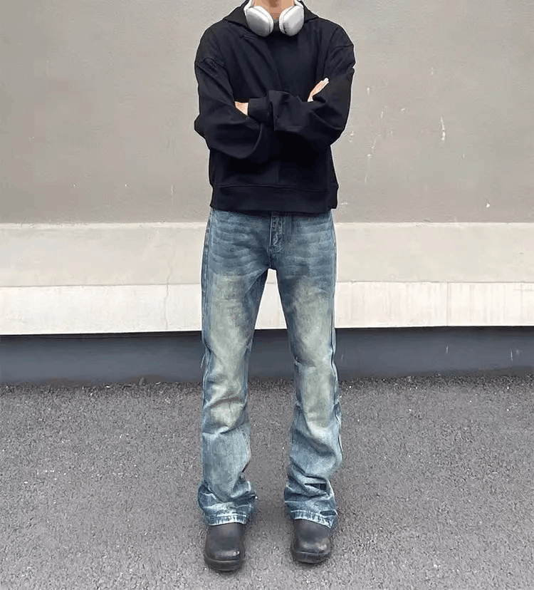 Japanese Brand × Jean High street washed baggy jeans Size US 33 - 5 Thumbnail