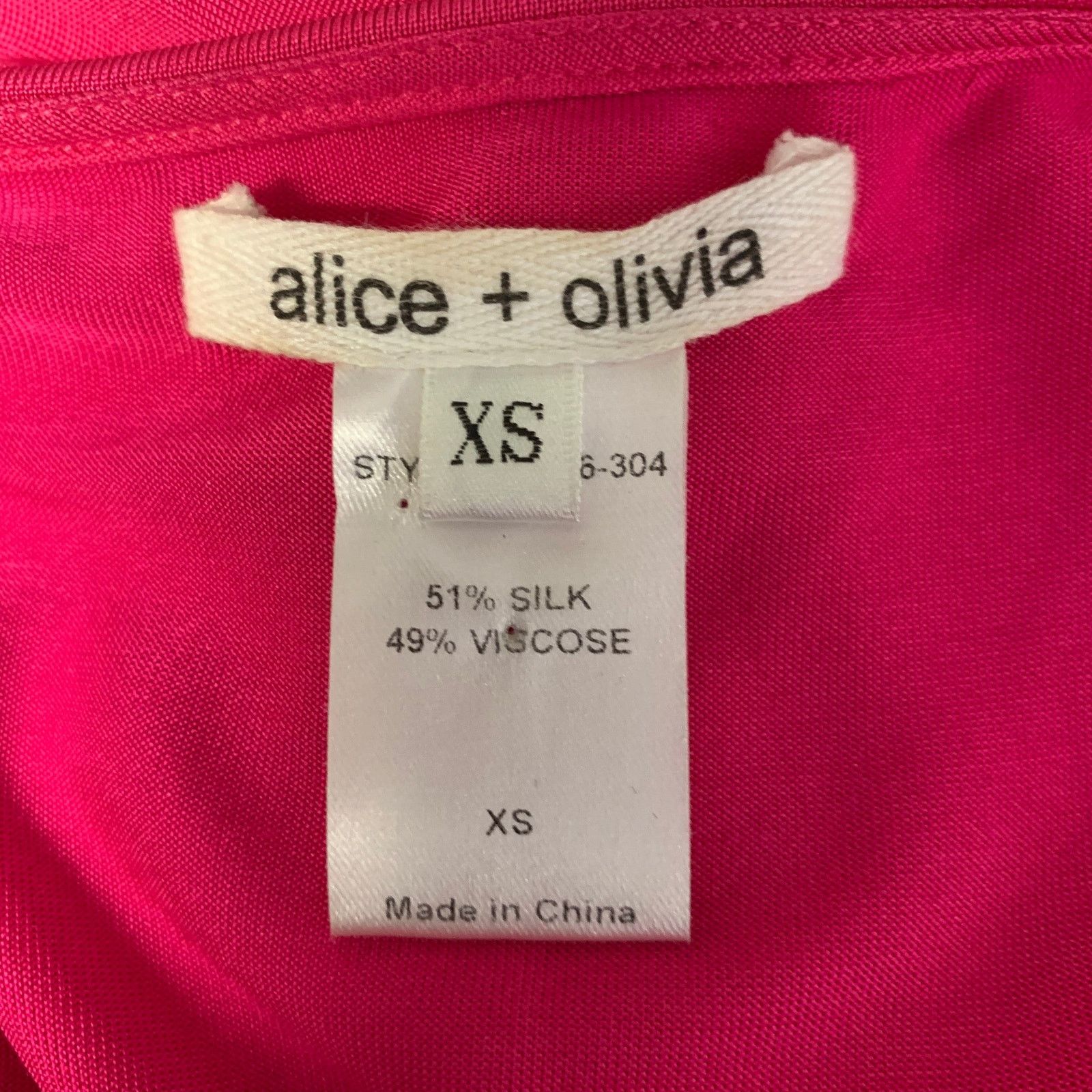 Alice + Olivia ALICE + OLIVIA Size XS Pink Viscose Silk Sleeveless Dress Size XS / US 0-2 / IT 36-38 - 4 Thumbnail