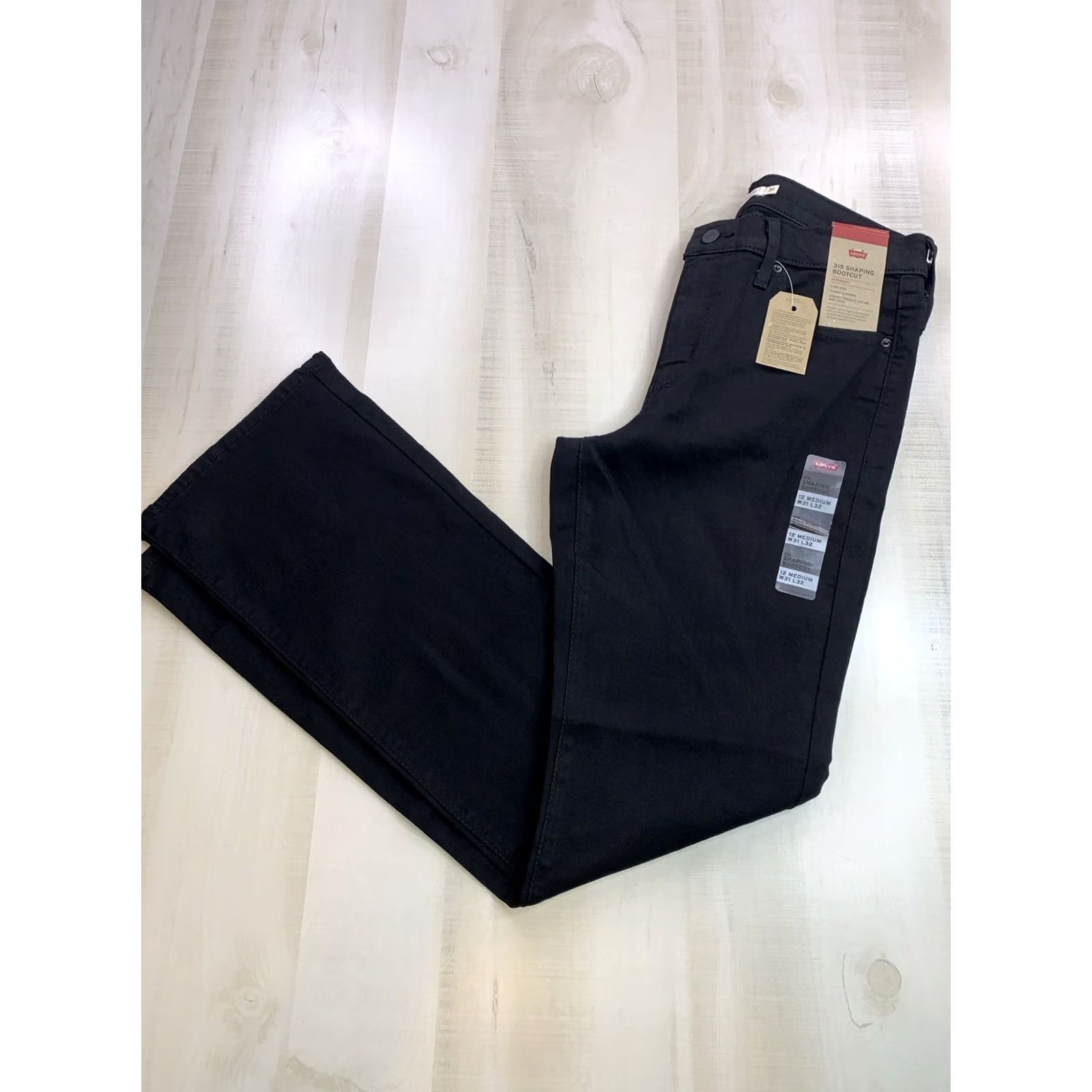 Levi's Levi’s 315 Bootcut Hypersoft Mid Rise Black Jeans Women’s 31 NWT-12363 Size 24" / US 00 / IT 34 - 4 Thumbnail