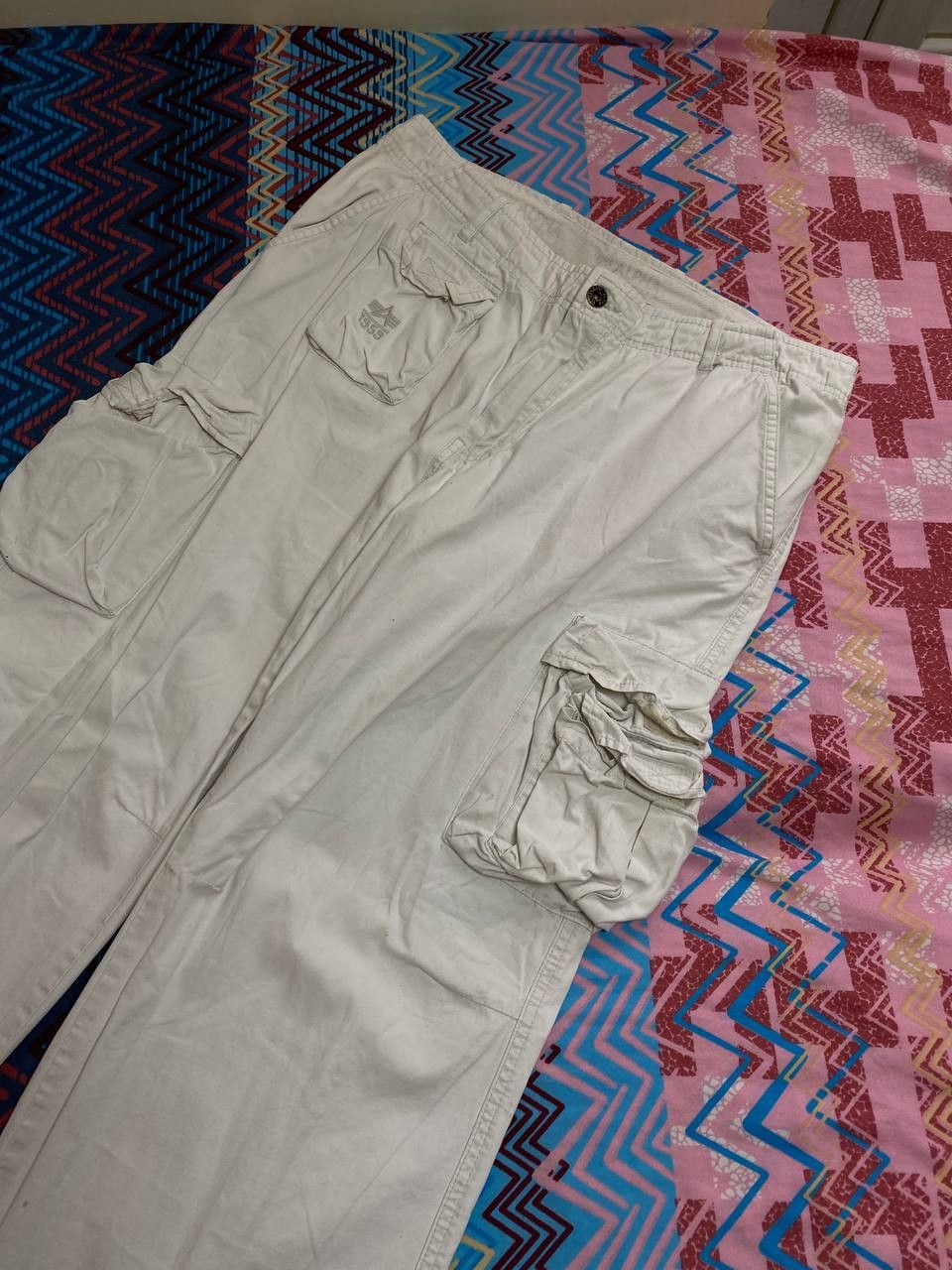 Alpha Industries jeans pants white Y2K Alpha Industries logo vintage Size US 34 / EU 50 - 9 Thumbnail