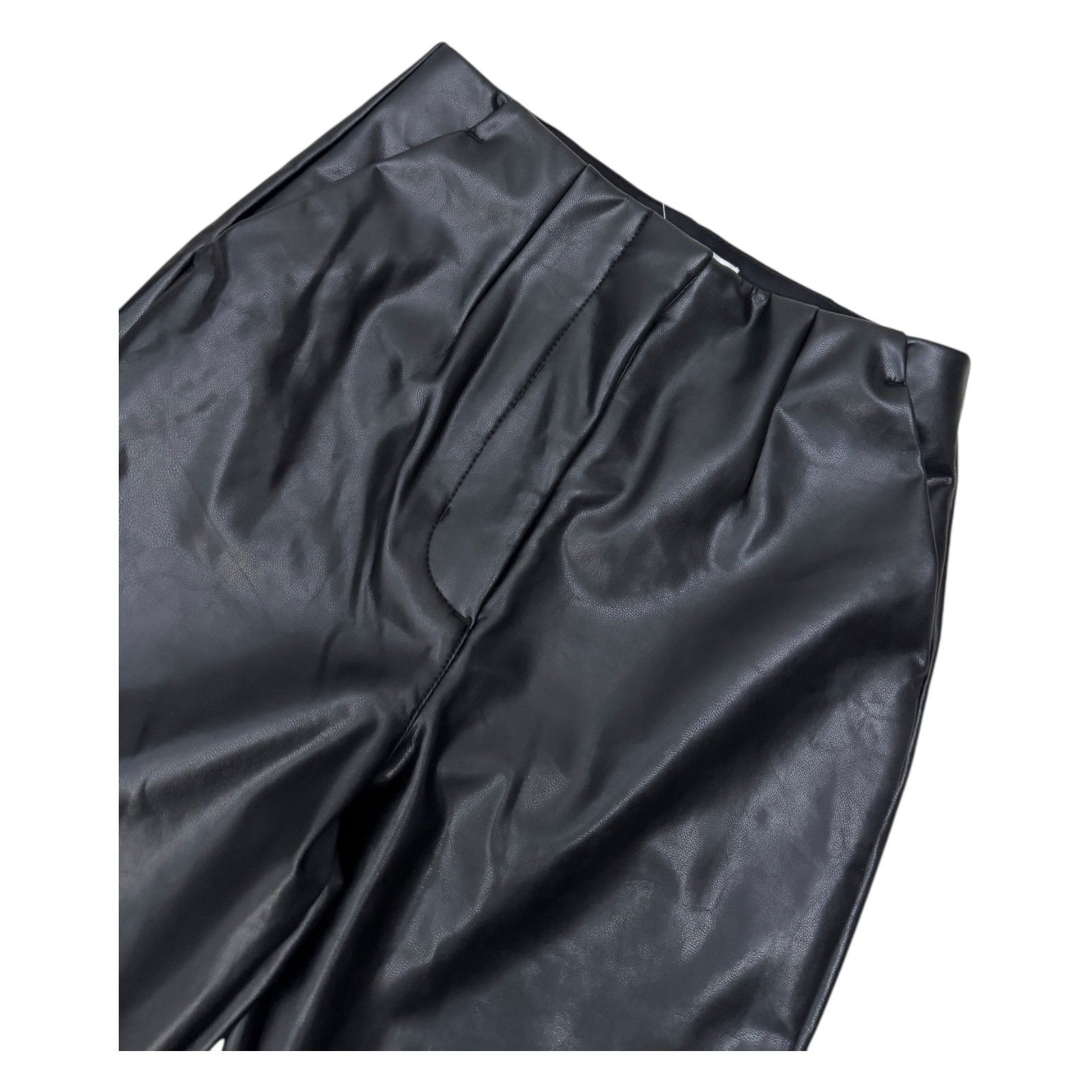 Abercrombie & Fitch ABERCROMBIE & FITCH Vegan Leather CURVE LOVE Flared Pants 00 Size 24" / US 00 / IT 34 - 5 Thumbnail