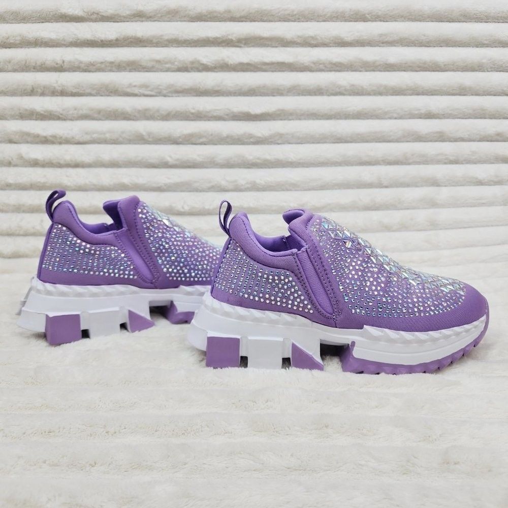 Other Presto Light Weight Slip on Purple Rhinestone Sneakers - Run Size US 6 / IT 36 - 1 Thumbnail
