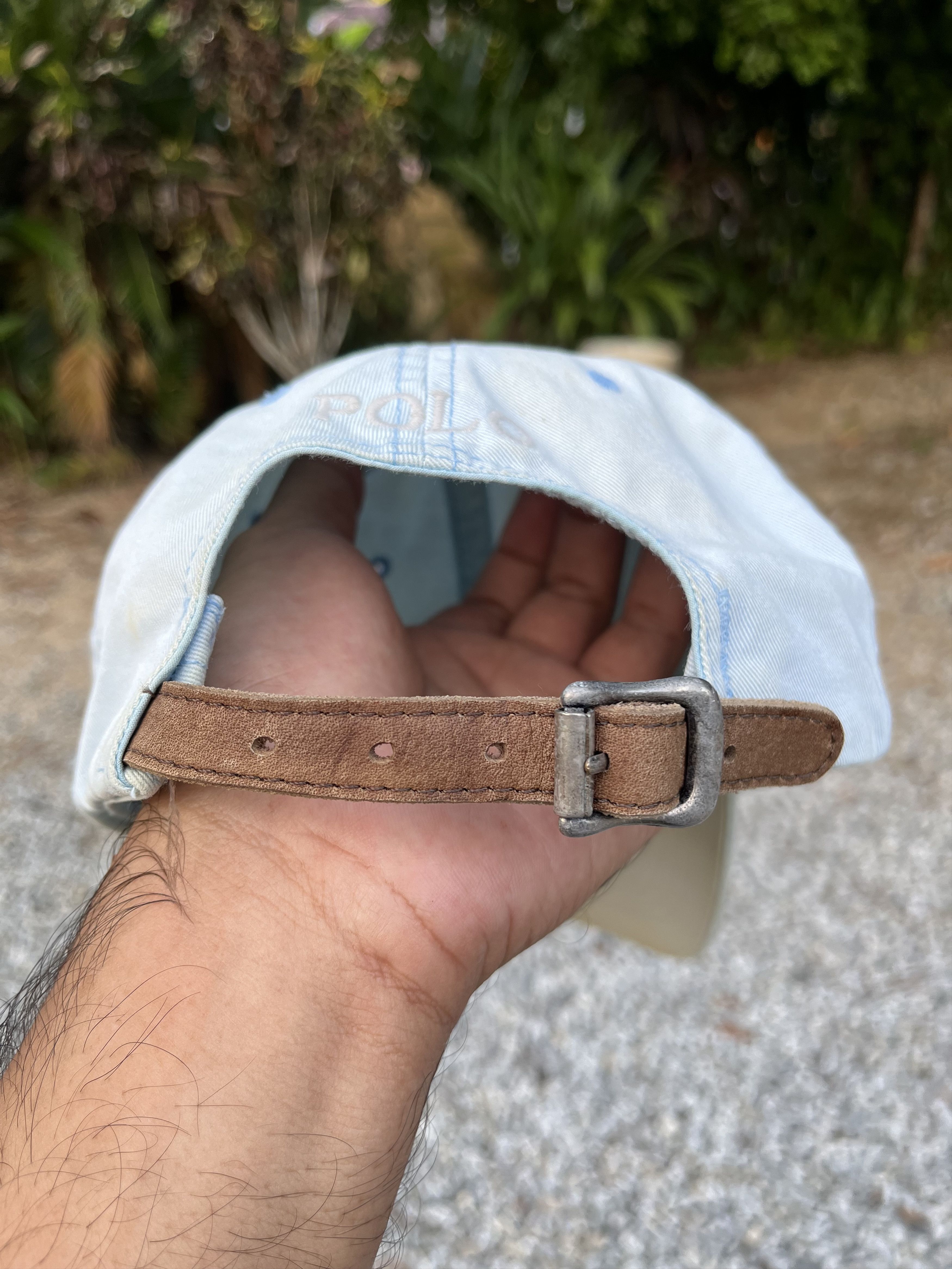 Polo Ralph Lauren × Vintage Vintage 90s Polo Ralph Lauren Sky Blue Designer style Size ONE SIZE - 5 Thumbnail