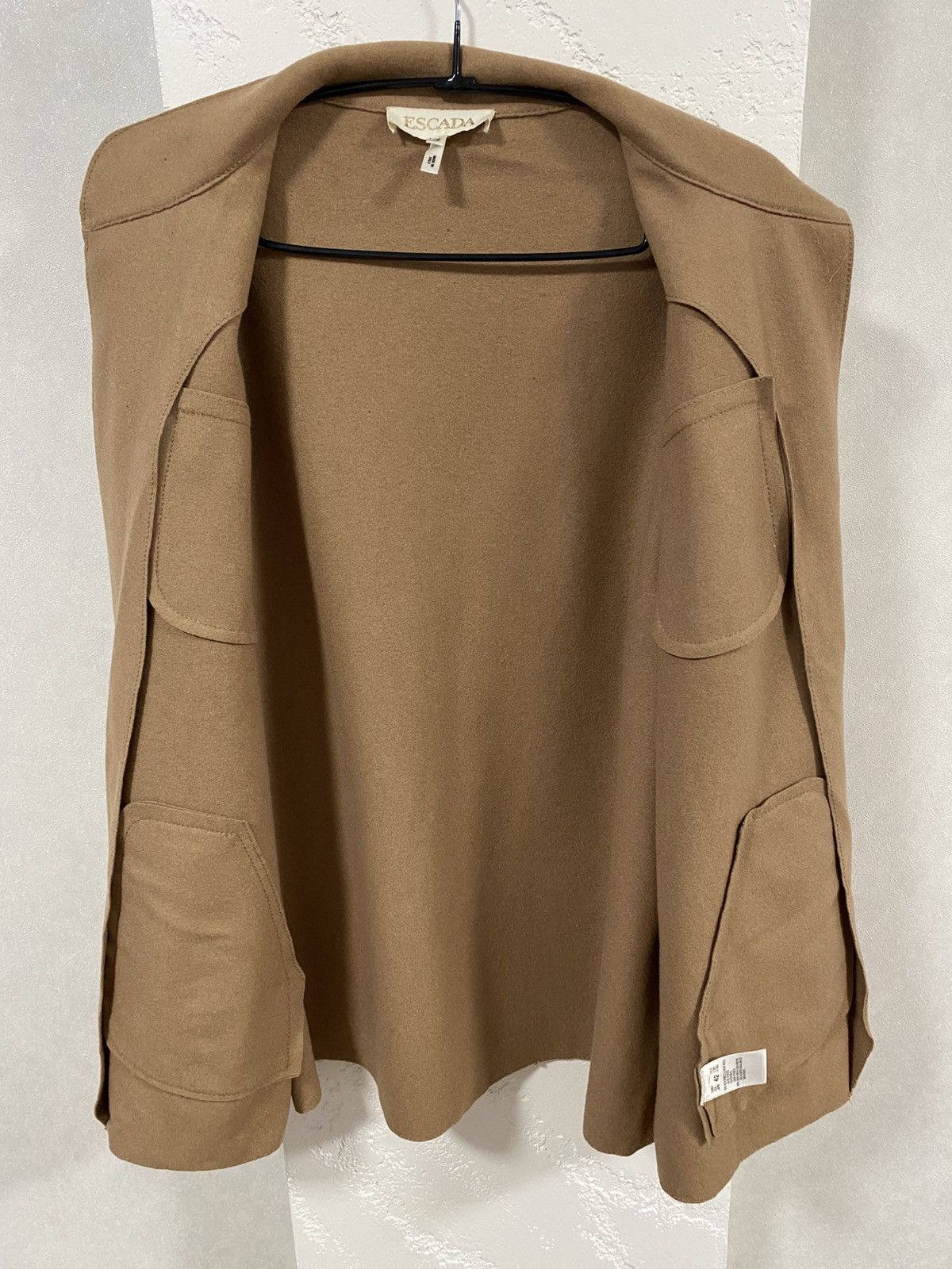 Escada Escada Camel Beige Coat wool and cashmere Jacket Size: 42 Size M / US 6-8 / IT 42-44 - 4 Thumbnail