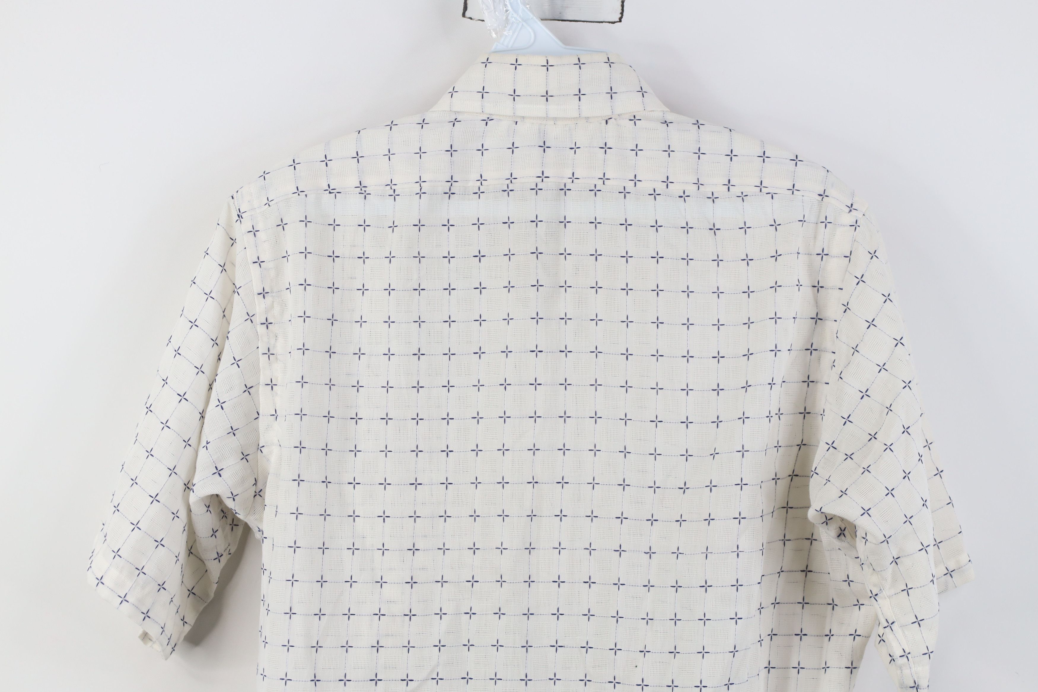 Vintage Vintage 70s Streetwear Knit Dagger Collar Button Shirt USA Size US M / EU 48-50 / 2 - 12 Thumbnail