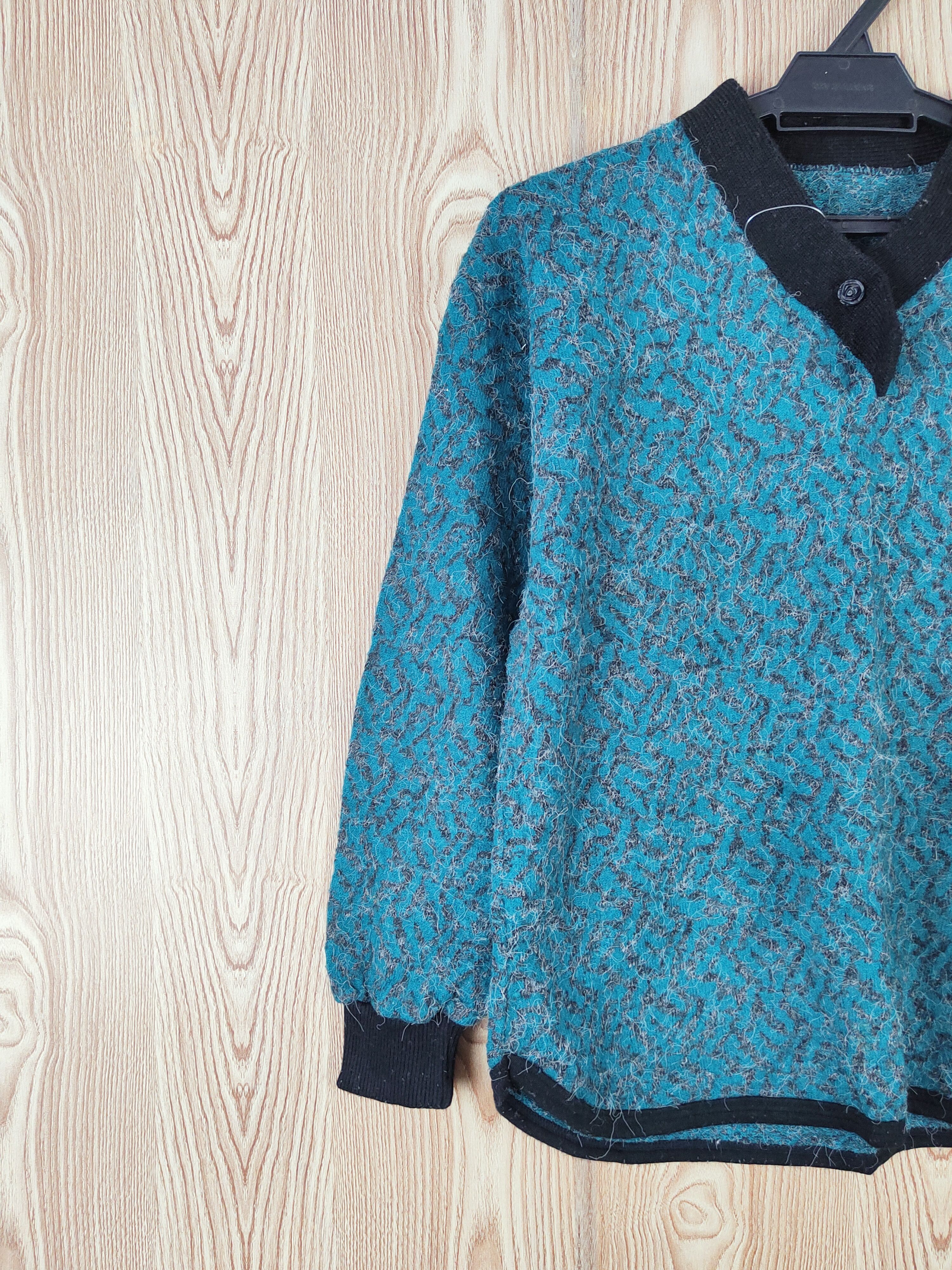 Homespun Knitwear × Japanese Brand × Vintage Japanese Brand Green Knitwear Sweatshirts #W886 Size L / US 10 / IT 46 - 4 Thumbnail