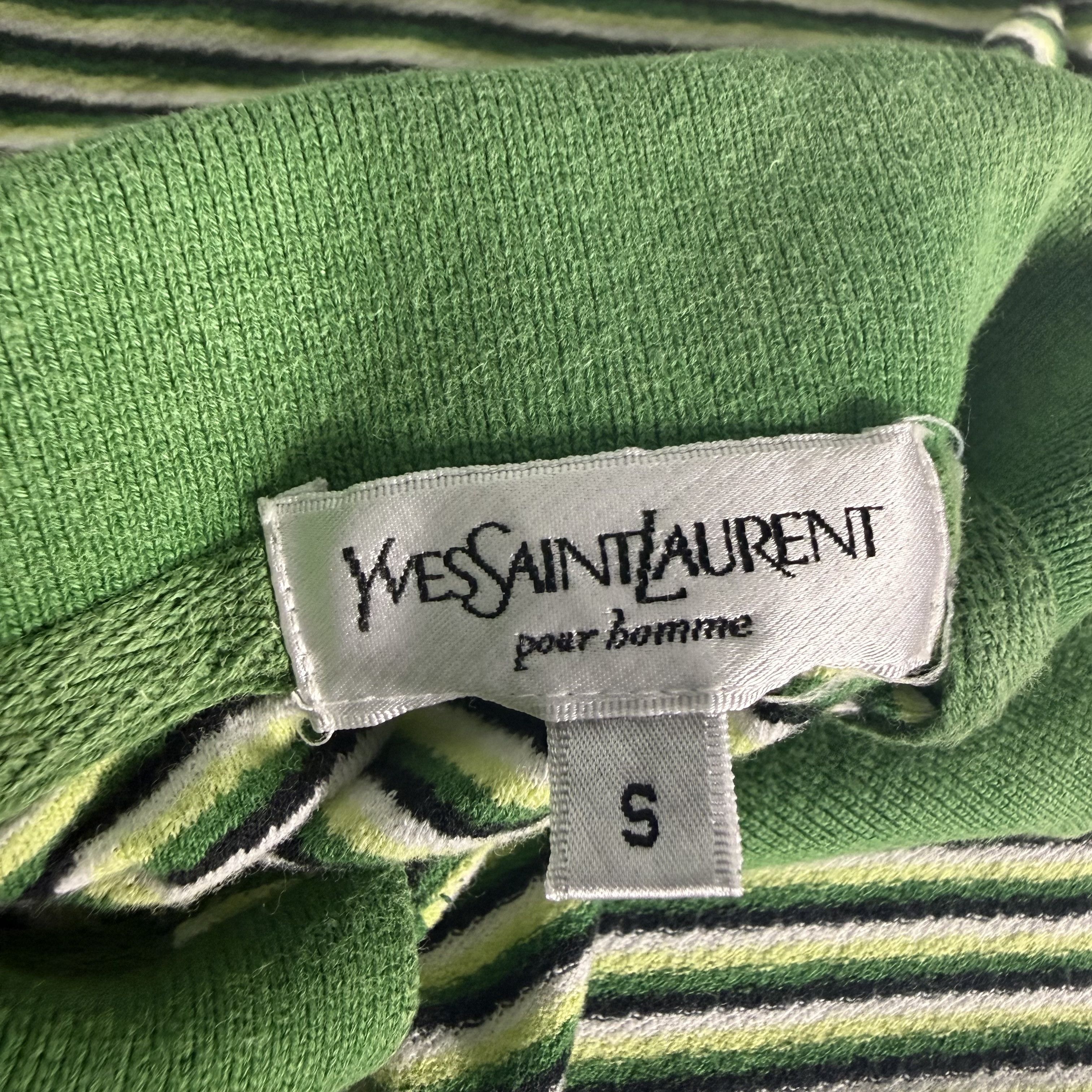 Yves Saint Laurent 🔥RARE🔥Vintage Yves Saint Laurent YSL Stripes Polo Shirt Size US S / EU 44-46 / 1 - 6 Thumbnail
