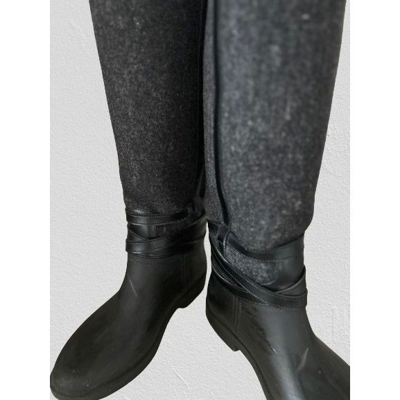 Salvatore Ferragamo Salvatore Ferragamo Cordelia Felt Grey/Black Riding/Rain Boo Size US 5 / IT 35 - 2 Thumbnail