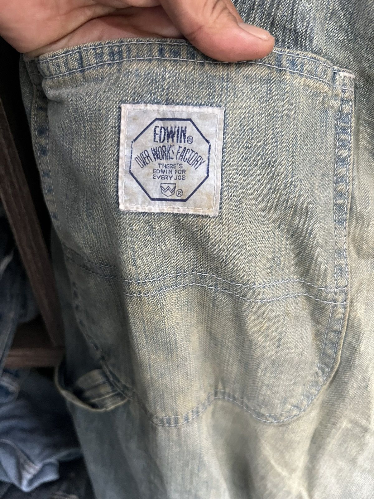 Edwin 🔥Vintage Edwin Carpenter Cropped Denim Size US 34 / EU 50 - 15 Thumbnail