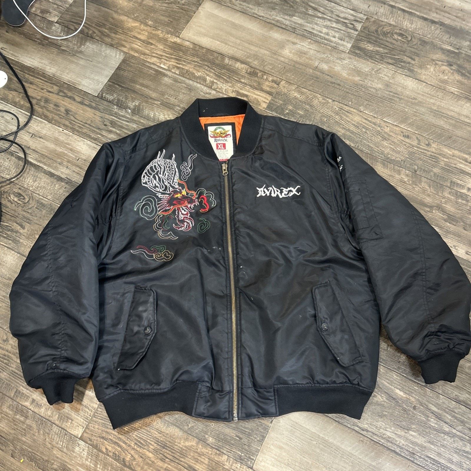 Avirex Avirex Y2K Dragon Embroidered Sukujan Military Bomber XL Size US XL / EU 56 / 4 - 1 Thumbnail