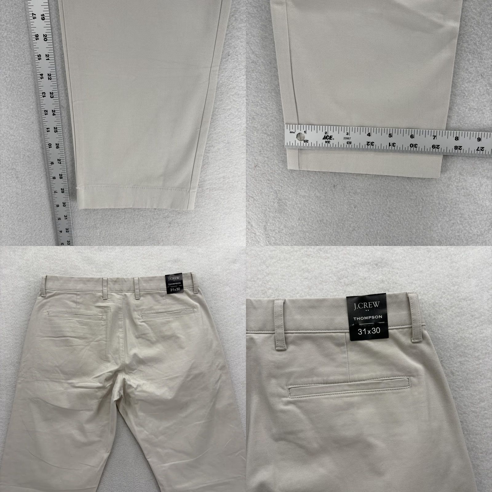 J.Crew J.Crew True Temp 365 Chino Pant Mens 31x30 Thompson Fit Gray Stretch Preppy NWT Size US 31 - 8 Thumbnail