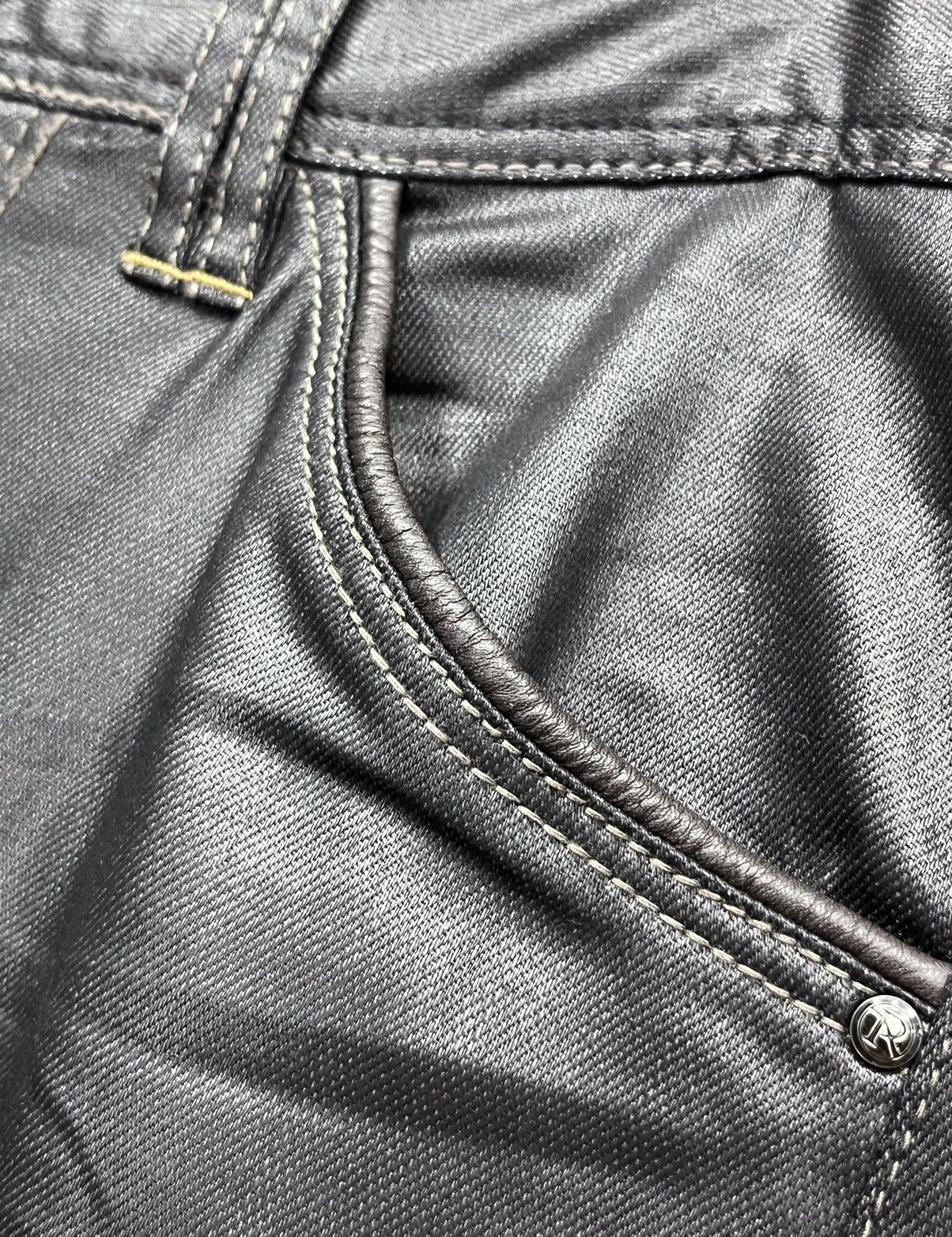 Nicole Club 🔥VERY RARE🔥RIELABO NCFM Waxed Cotton Pants Size 32" / US 10 / IT 46 - 6 Thumbnail