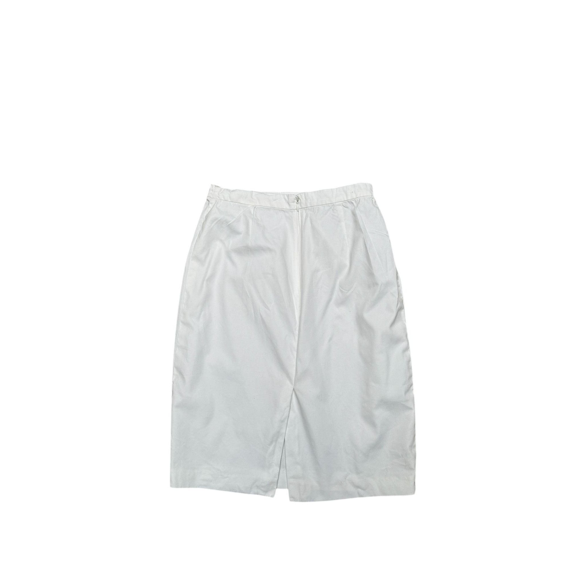 Miu Miu White Cotton Skirt Size 30" / US 8 / IT 44 - 3 Thumbnail